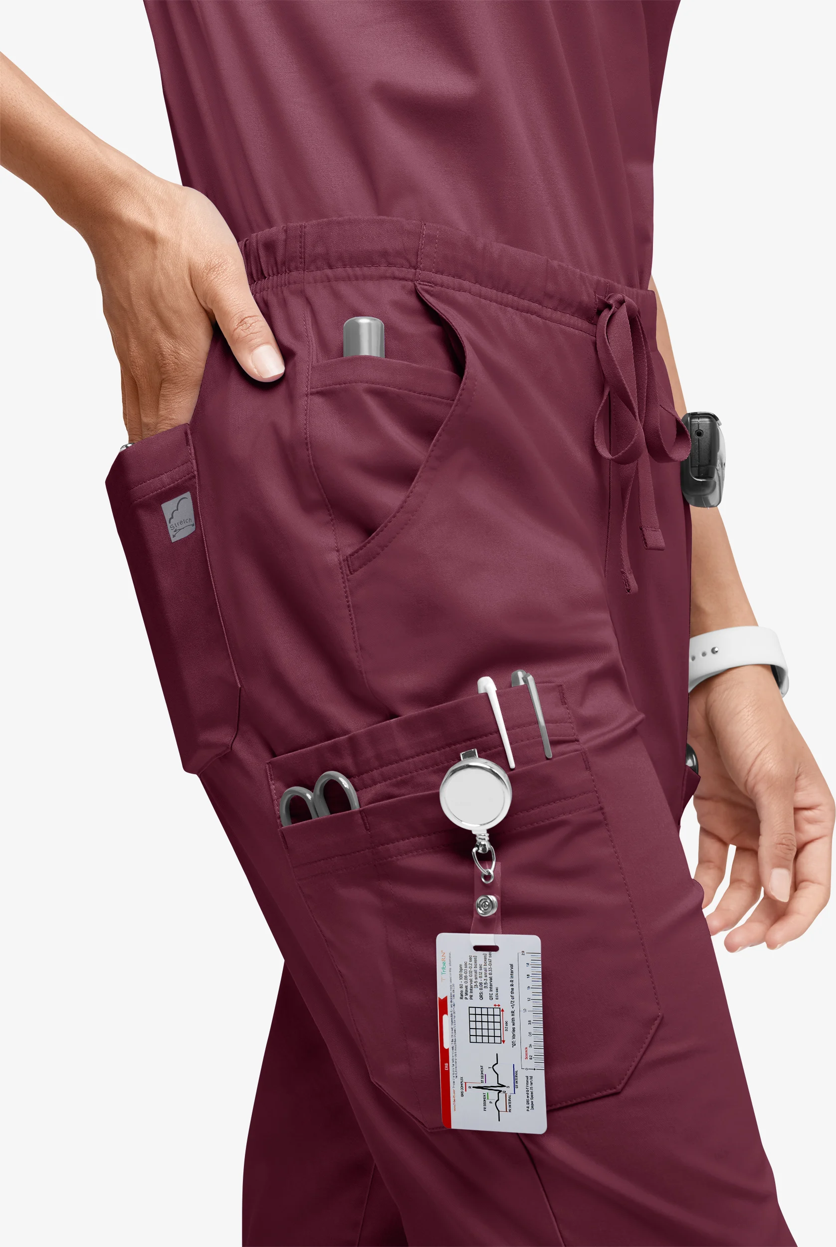 Butter-Soft STRETCH Women&rsquo;s 10-Pocket Mid Rise Straight Leg Scrub Pant