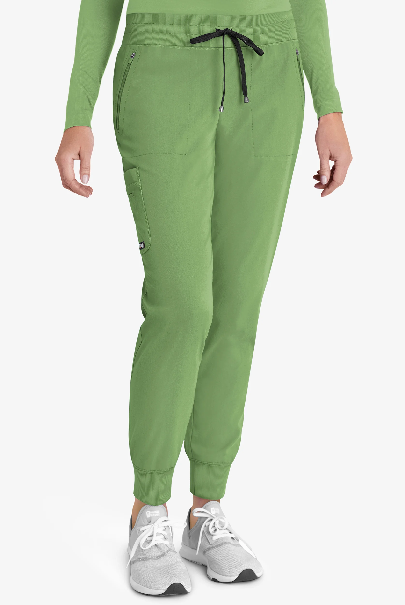 Pantalón médico Grey's Anatomy Spandex Stretch estilo cargo jogger con 5 bolsillos para mujer