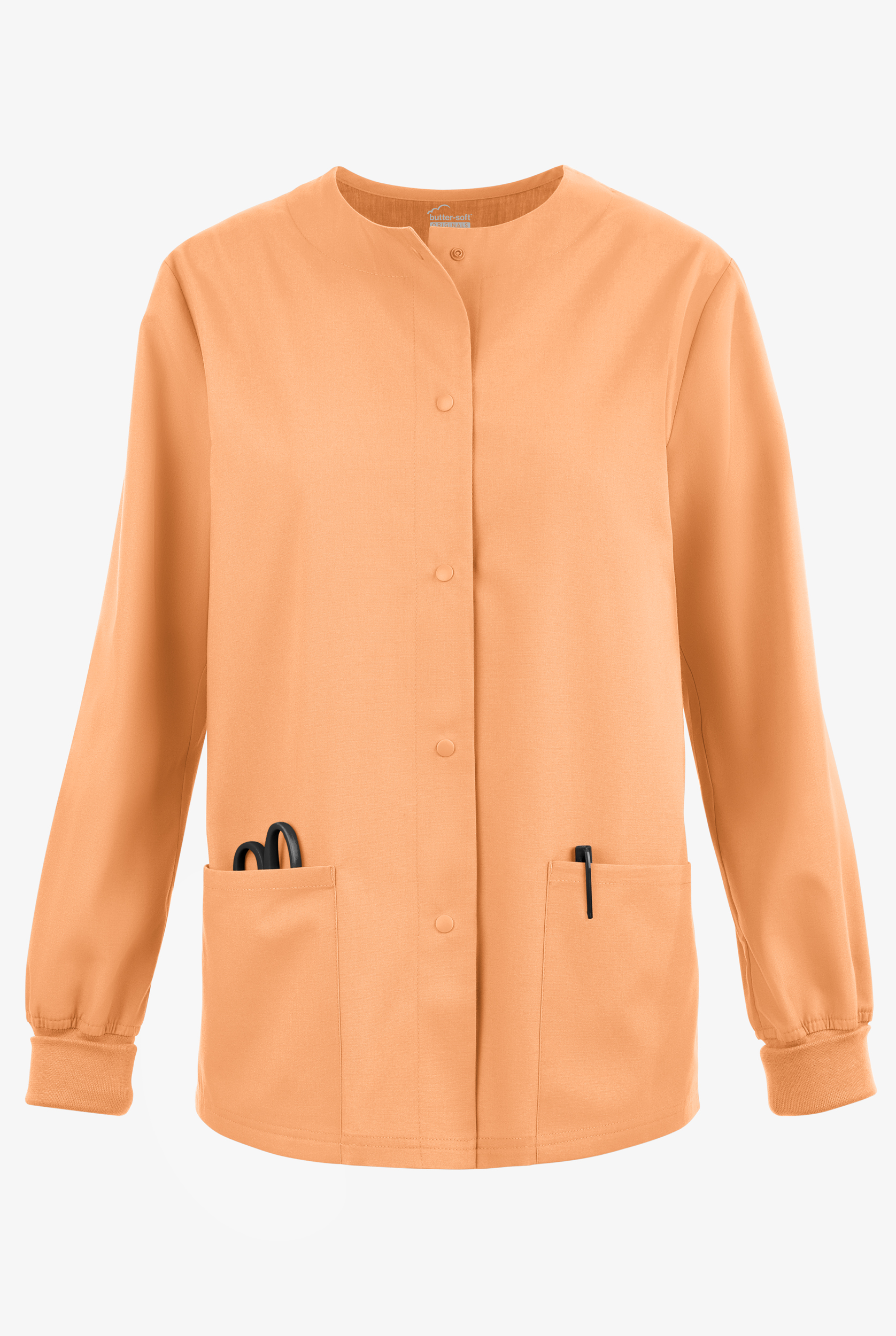 Butter-Soft Originals Women's 3-Pocket Warm-up Scrub Jacket