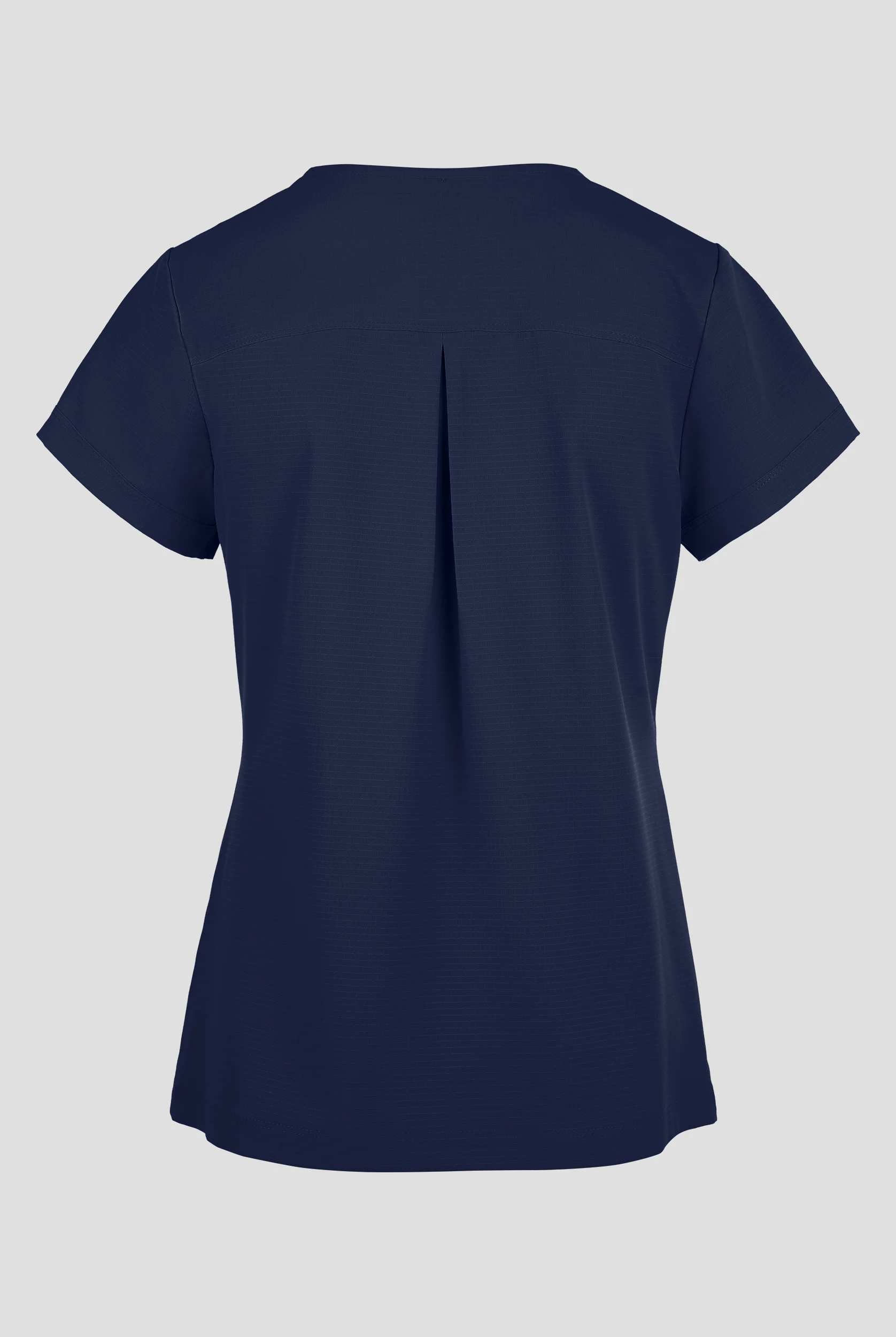 Skechers by Barco Ripstop Trek Women's 2-Pocket STRETCH Rounded Zip Neck Tuck In Scrub Top