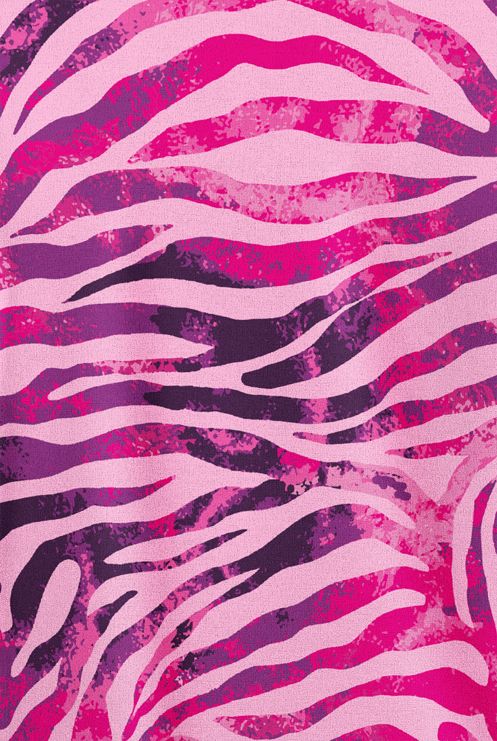 Easy STRETCH Exotic Zebra Flirt Women's 4-Pocket Zip Curved Neck Print Scrub Top