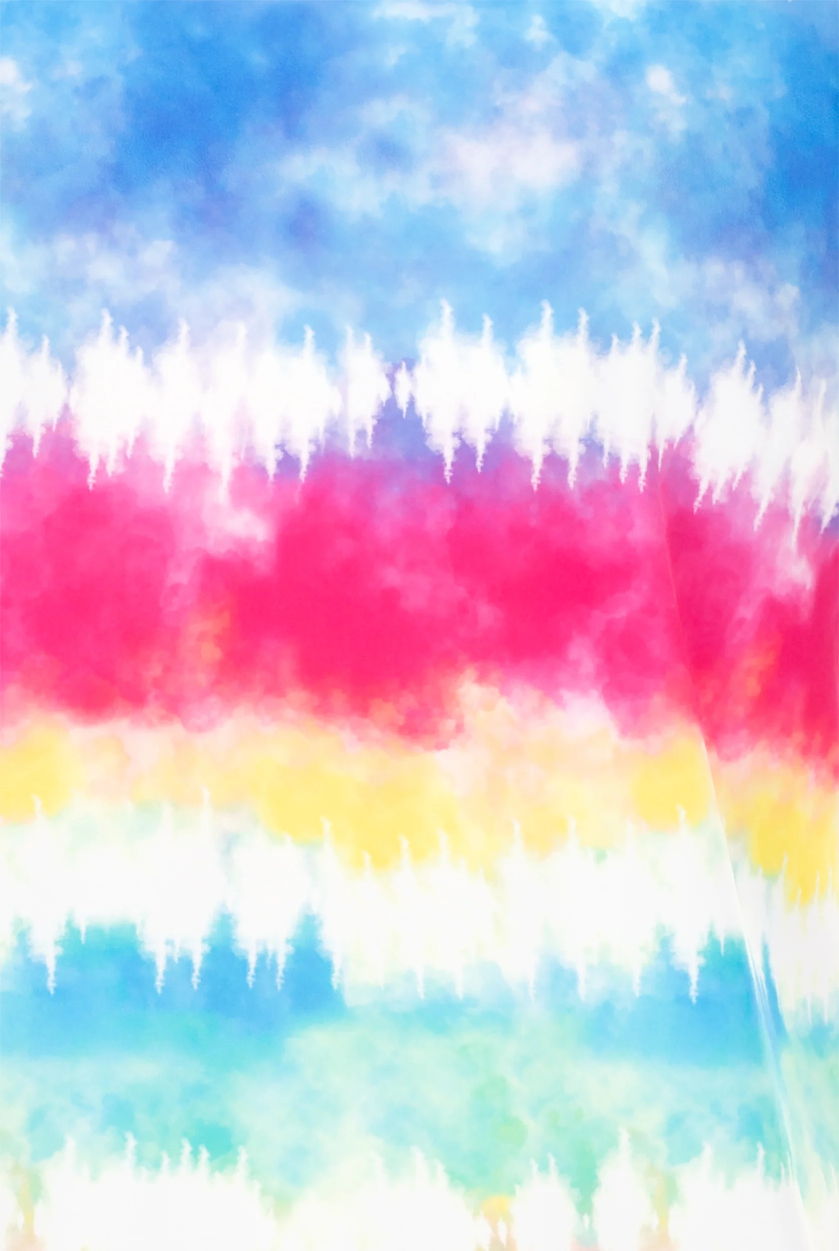 Zoe & Chloe Chasing Rainbows Tie Dye Women's 2-Pocket STRETCH V-Neck Tie-Back Print ScrubTop