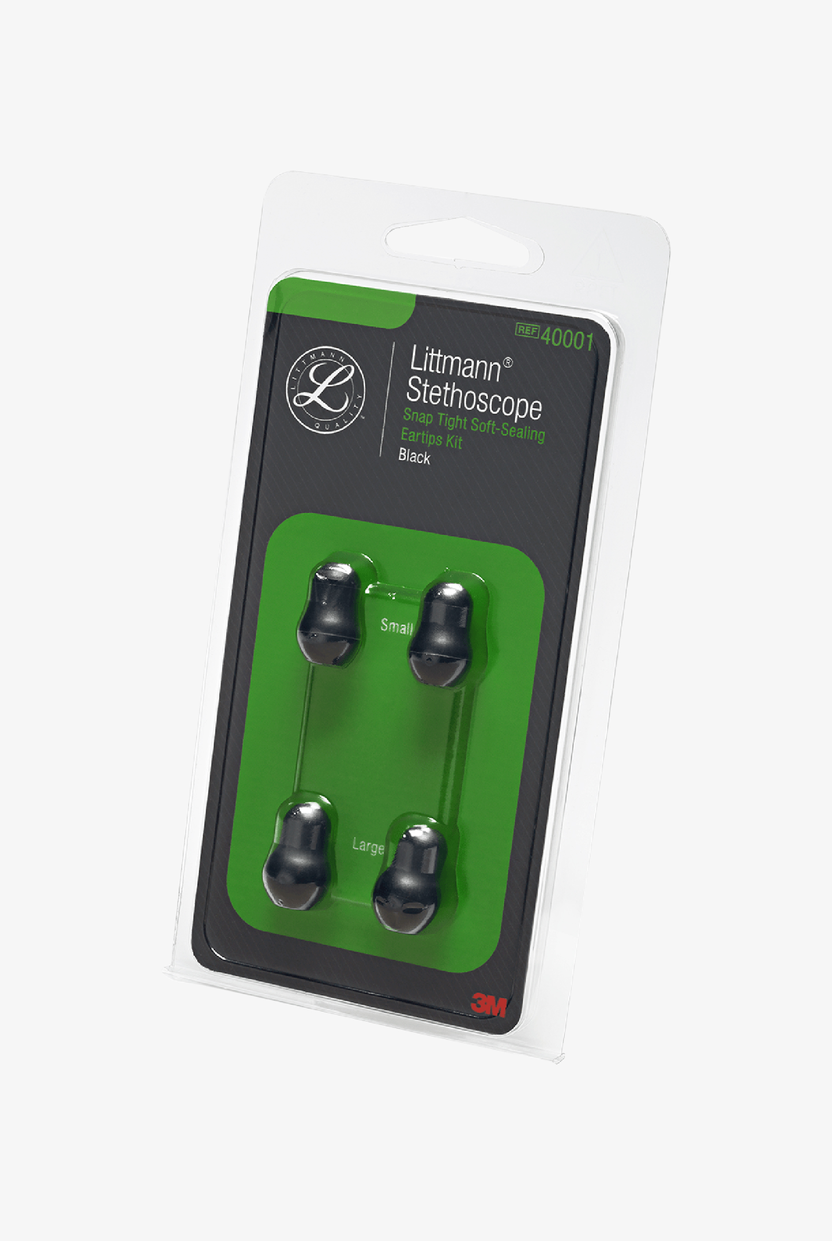 3M™ Littmann® Stethoscope Large and Small Replacement Eartips - Black