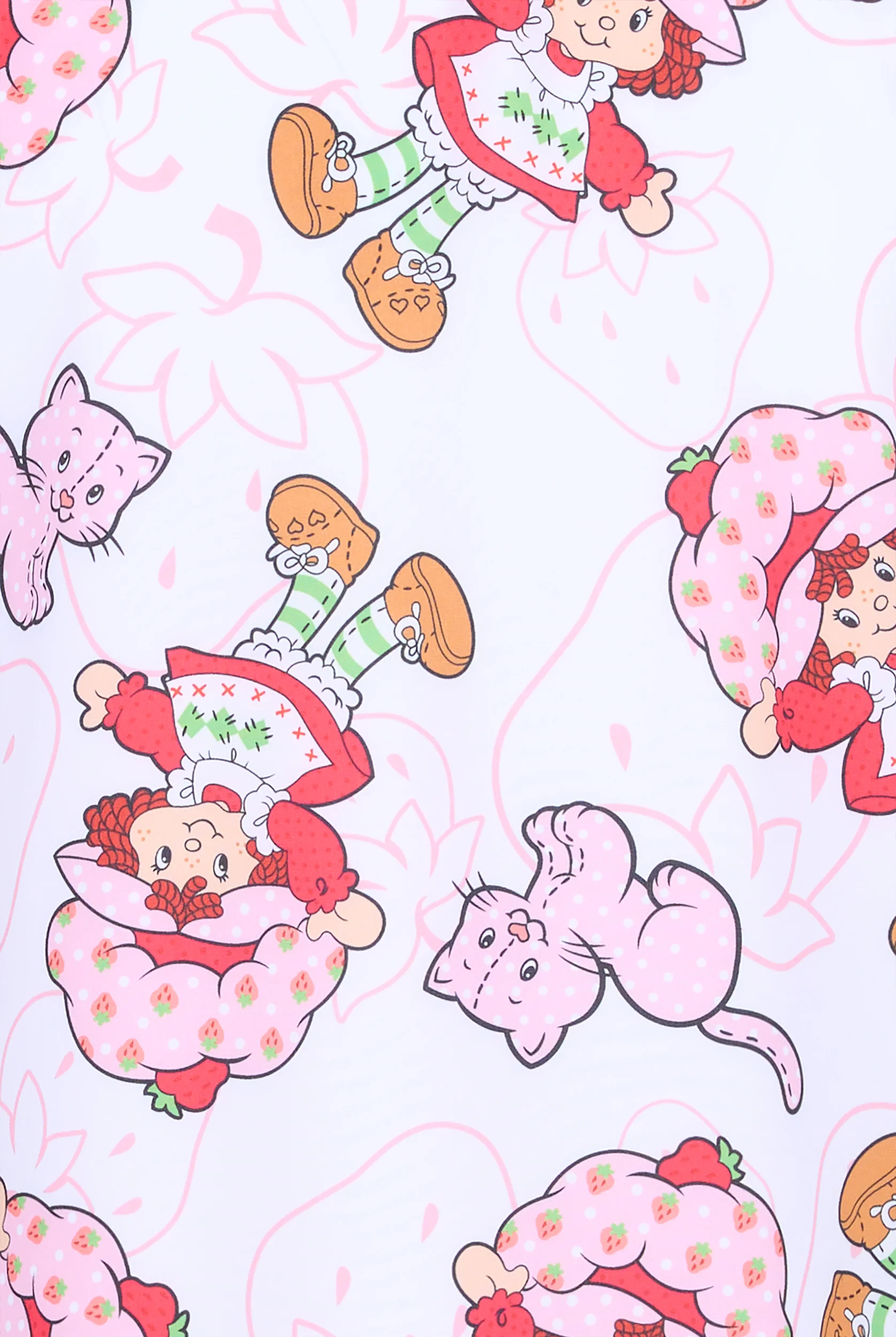 Strawberry Shortcake Funscrubs Women's 2-Pocket STRETCH V-Neck Print Scrub Top