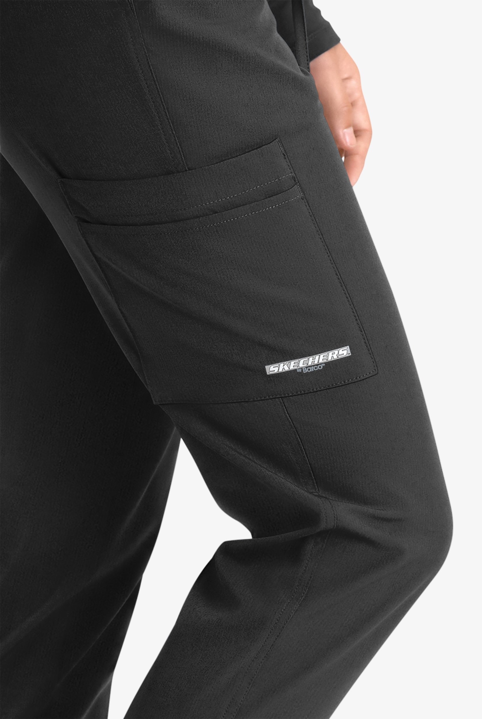 Skechers by Barco Theory Women's 4-Pocket STRETCH Cargo Jogger Scrub Pants - Tall