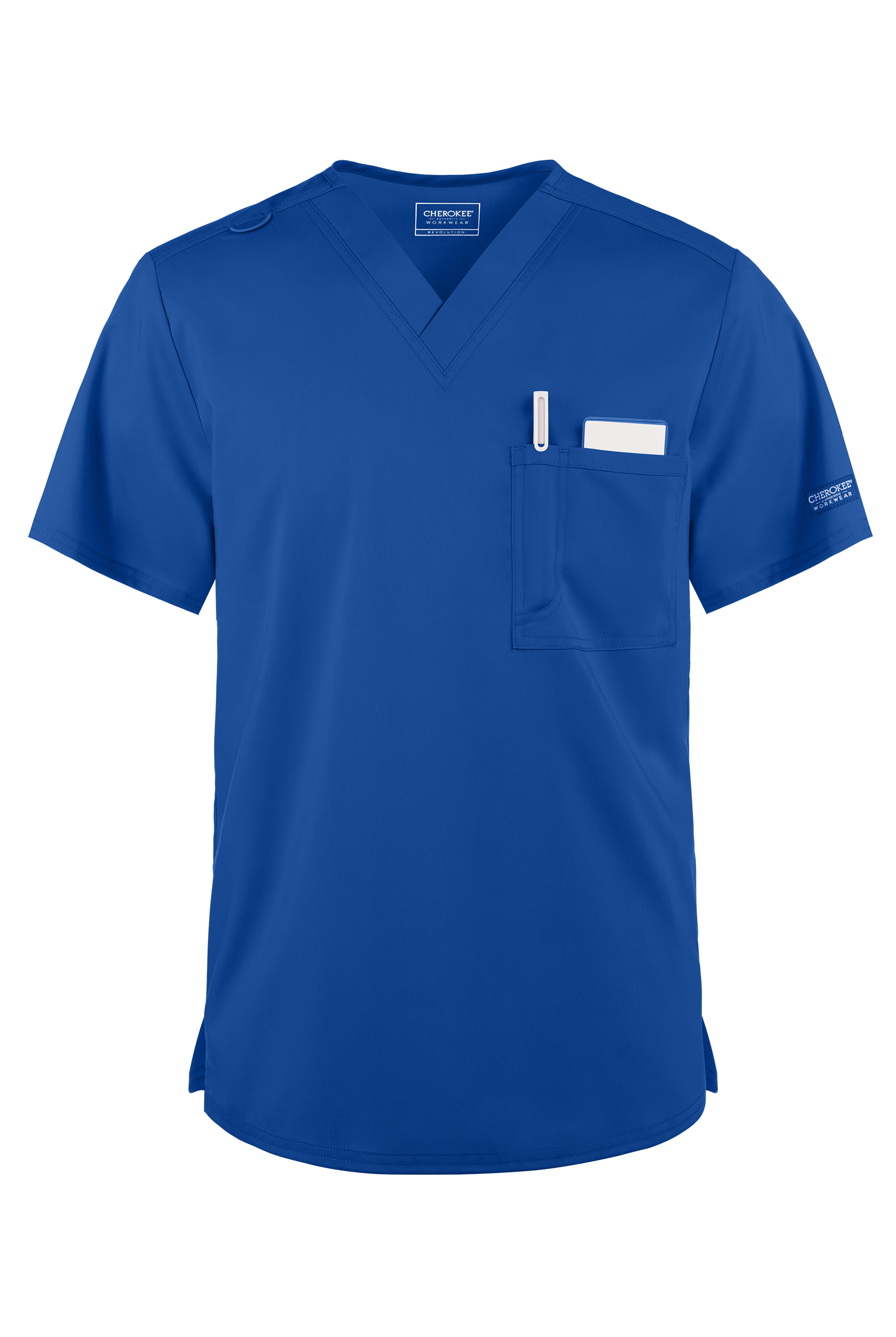 Cherokee Workwear Revolution Unisex 1-Pocket STRETCH V-Neck Scrub Top