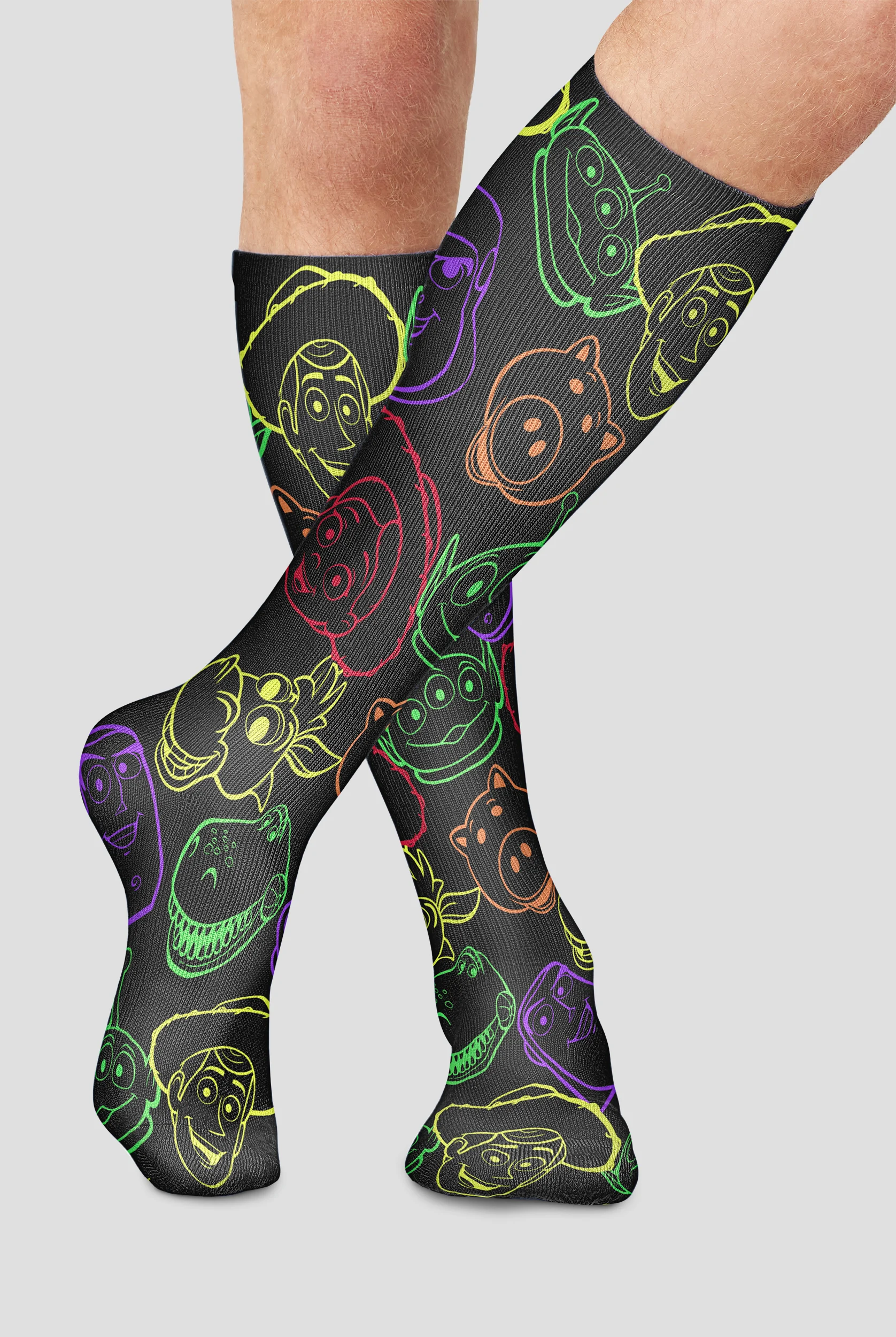 Tooniforms Mens Woody's Gang 10-15 mmHG Light Compression Socks