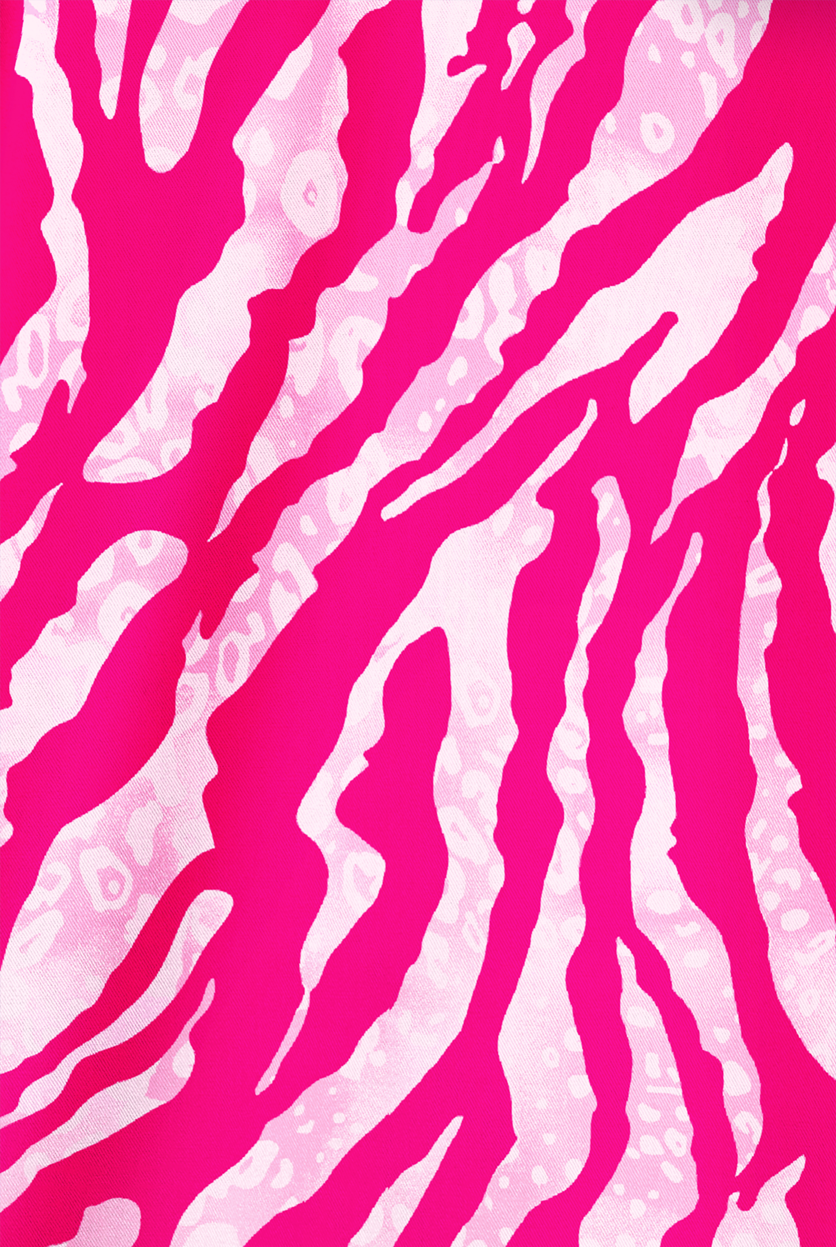 Butter-Soft STRETCH Tiger Fantasy Fuchsia Women's 1-Pocket Tuck-In V-Neck Print Scrub Top