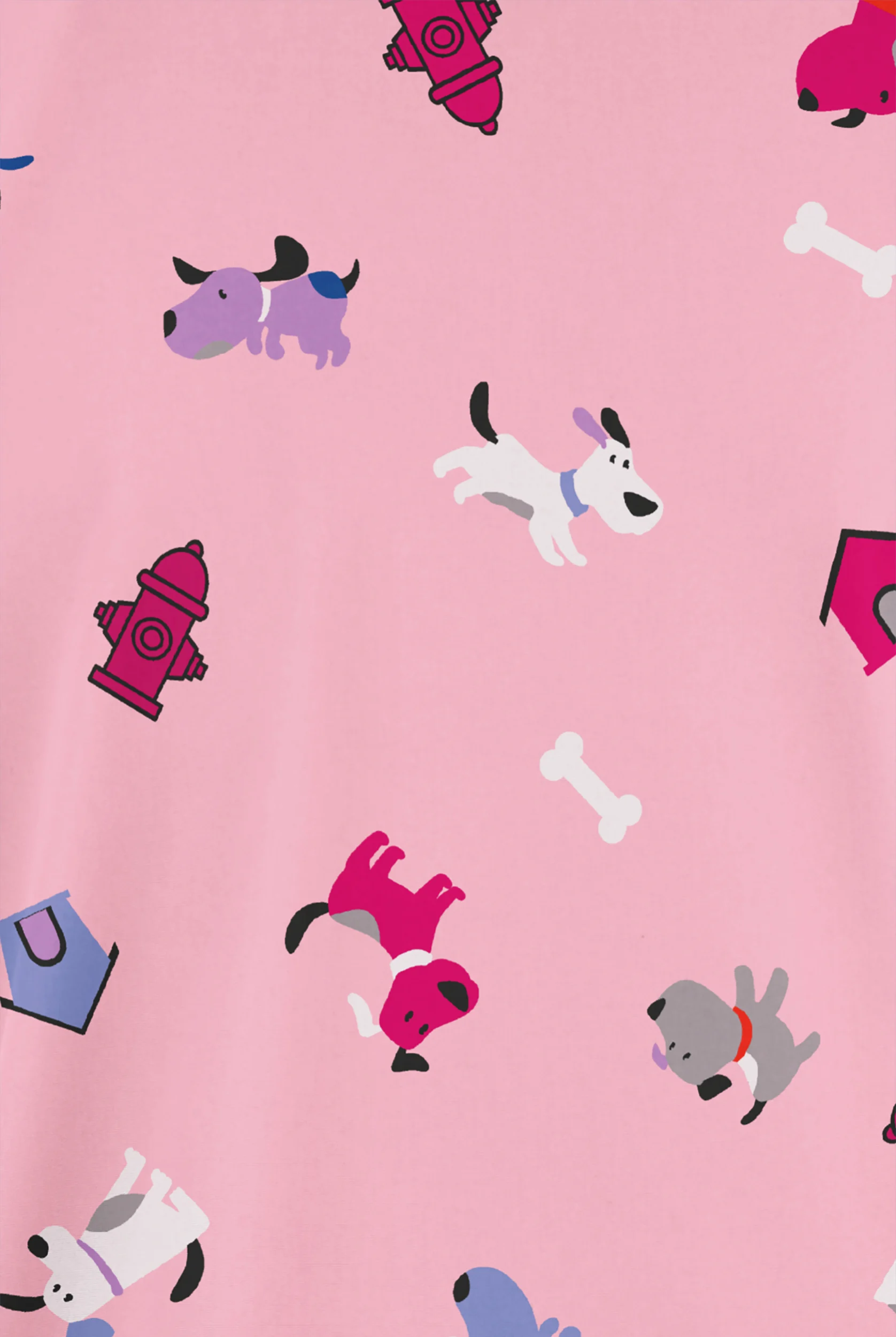 Butter-Soft Originals A Dog's Life Blush Women's 2-Pocket V-Neck Print Scrub Top