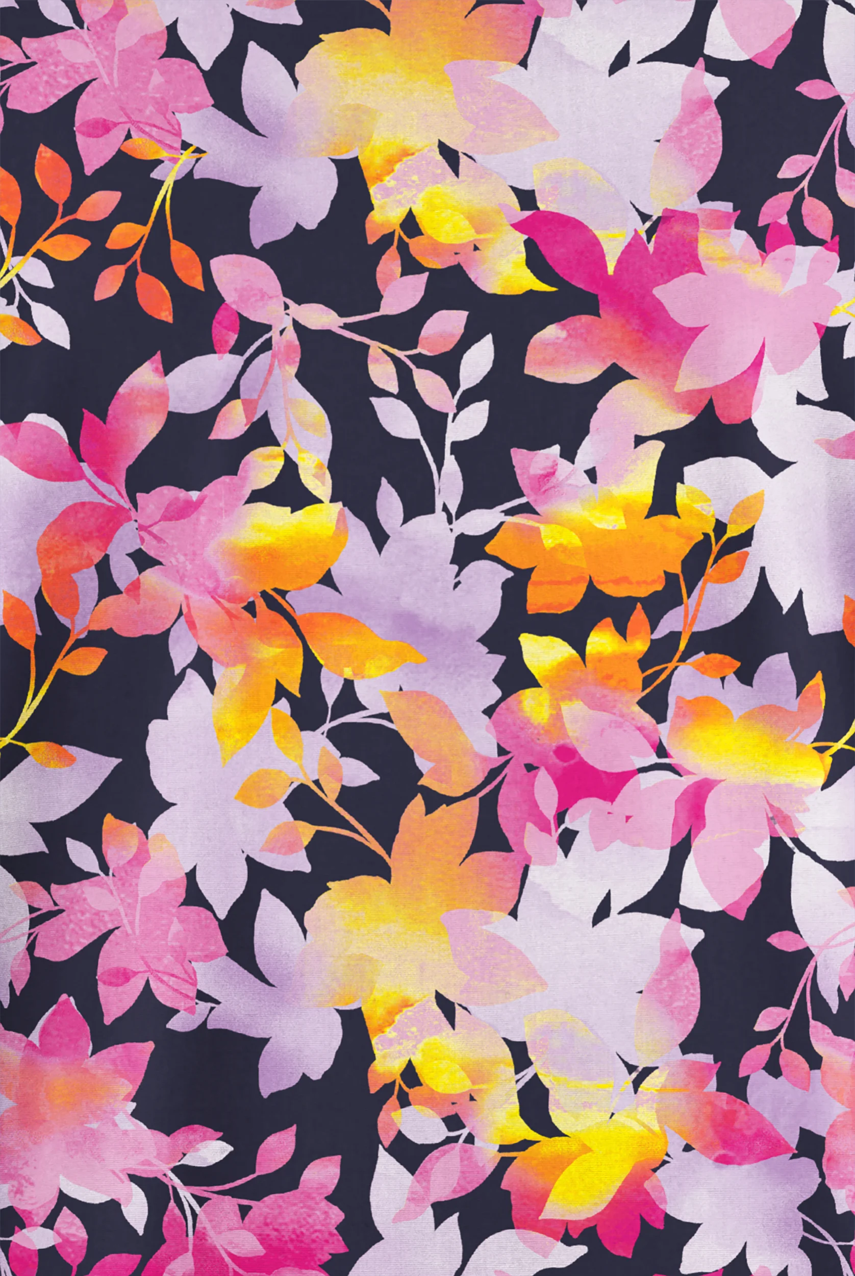 Butter-Soft Originals Dreamy Garden Navy Women's 2-Pocket Classic Fit V-Neck Print Scrub Top