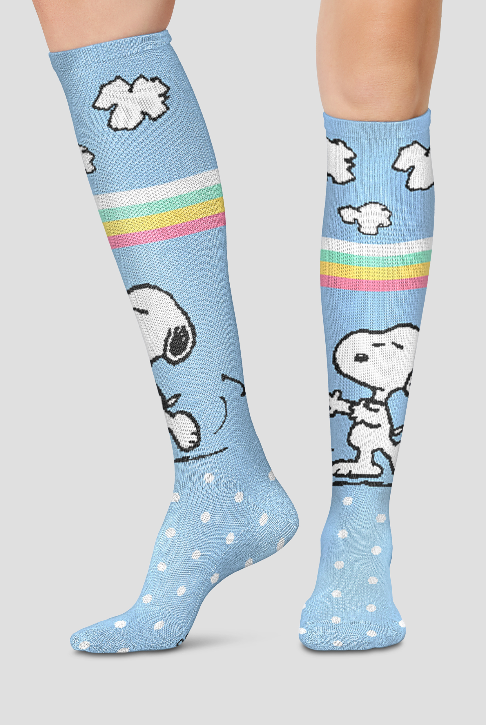 Tooniforms Peanuts  A Boy and His Dog Women's 10-15 mmHg Light Compression Socks