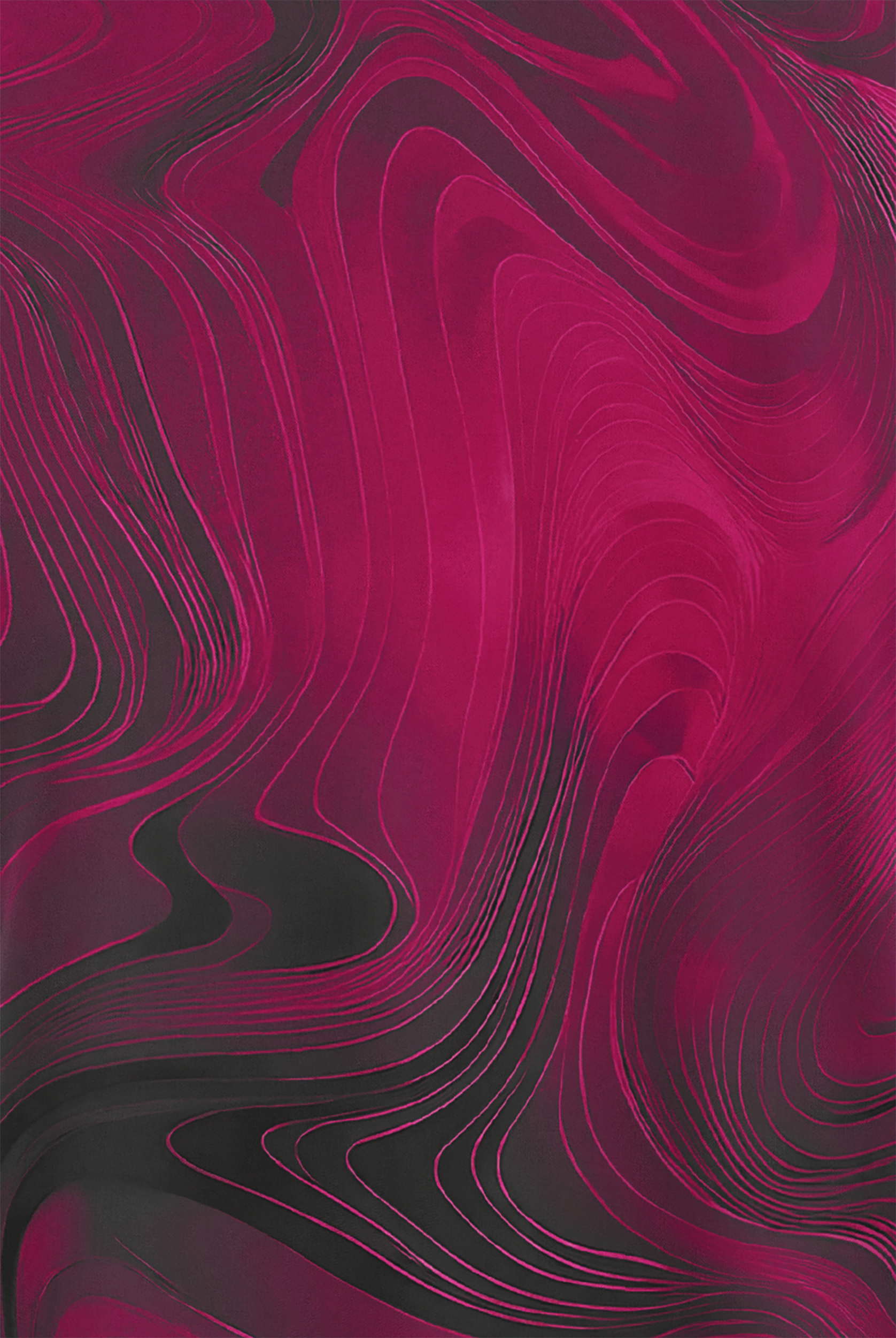 Blusa médica estampada Easy STRETCH Dreamy Waves Wine con cuello en V y 2 bolsillos para mujer