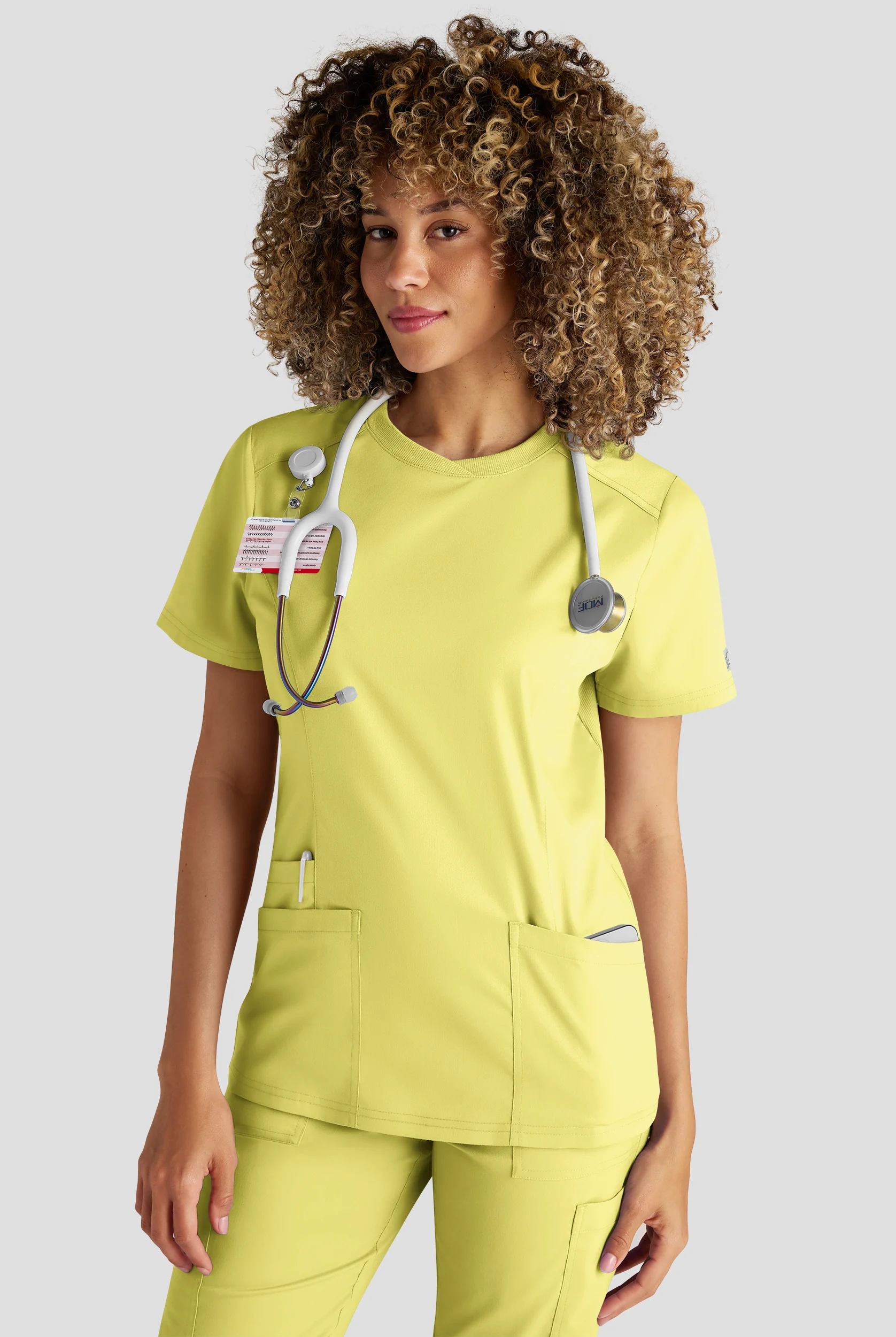 Butter-Soft STRETCH FLXTEK+ Women's 3-Pocket Crew Neck Scrub Top