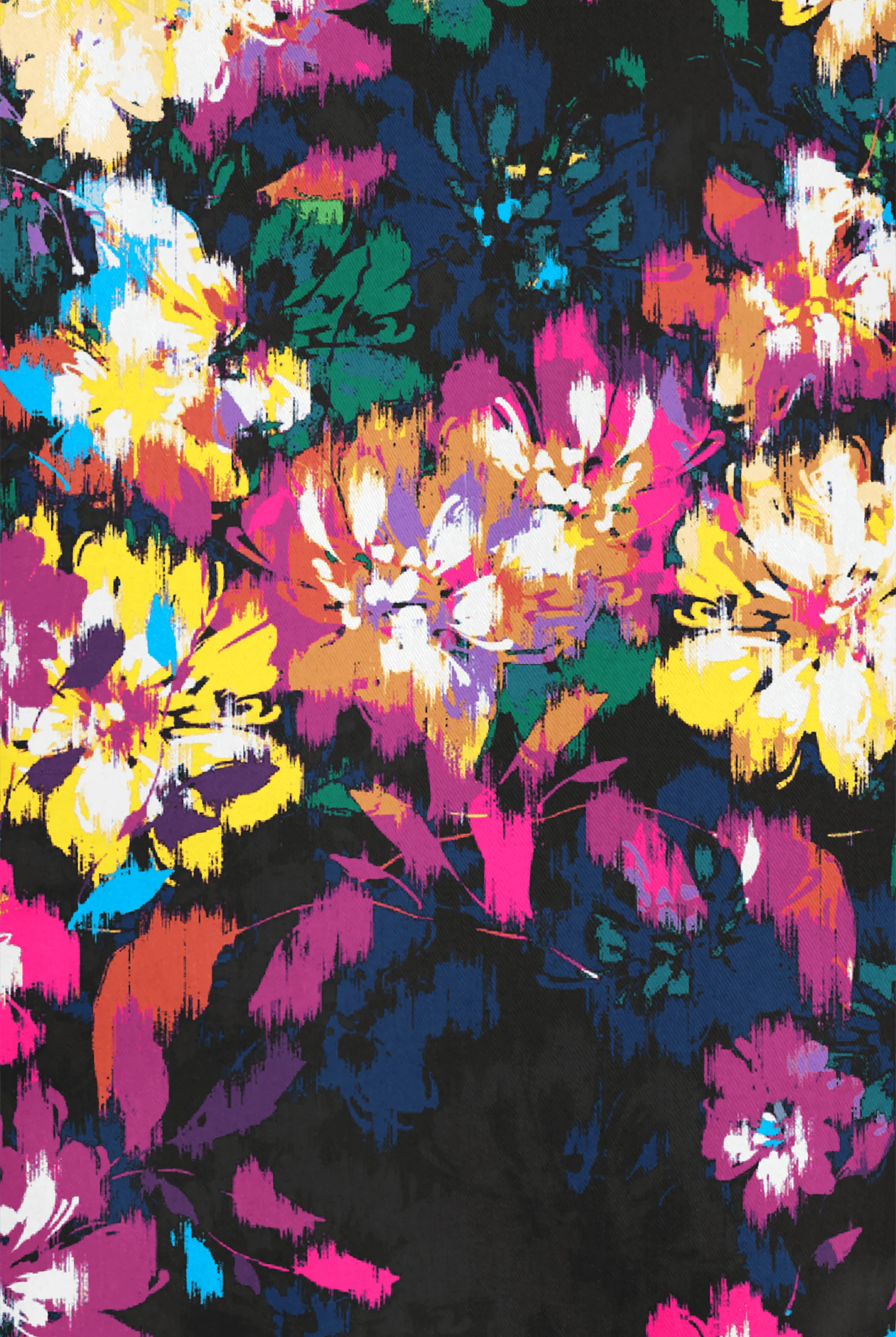 Butter-Soft STRETCH Renoir Floral Women's 1-Pocket Tuck-In V-Neck Print Scrub Top