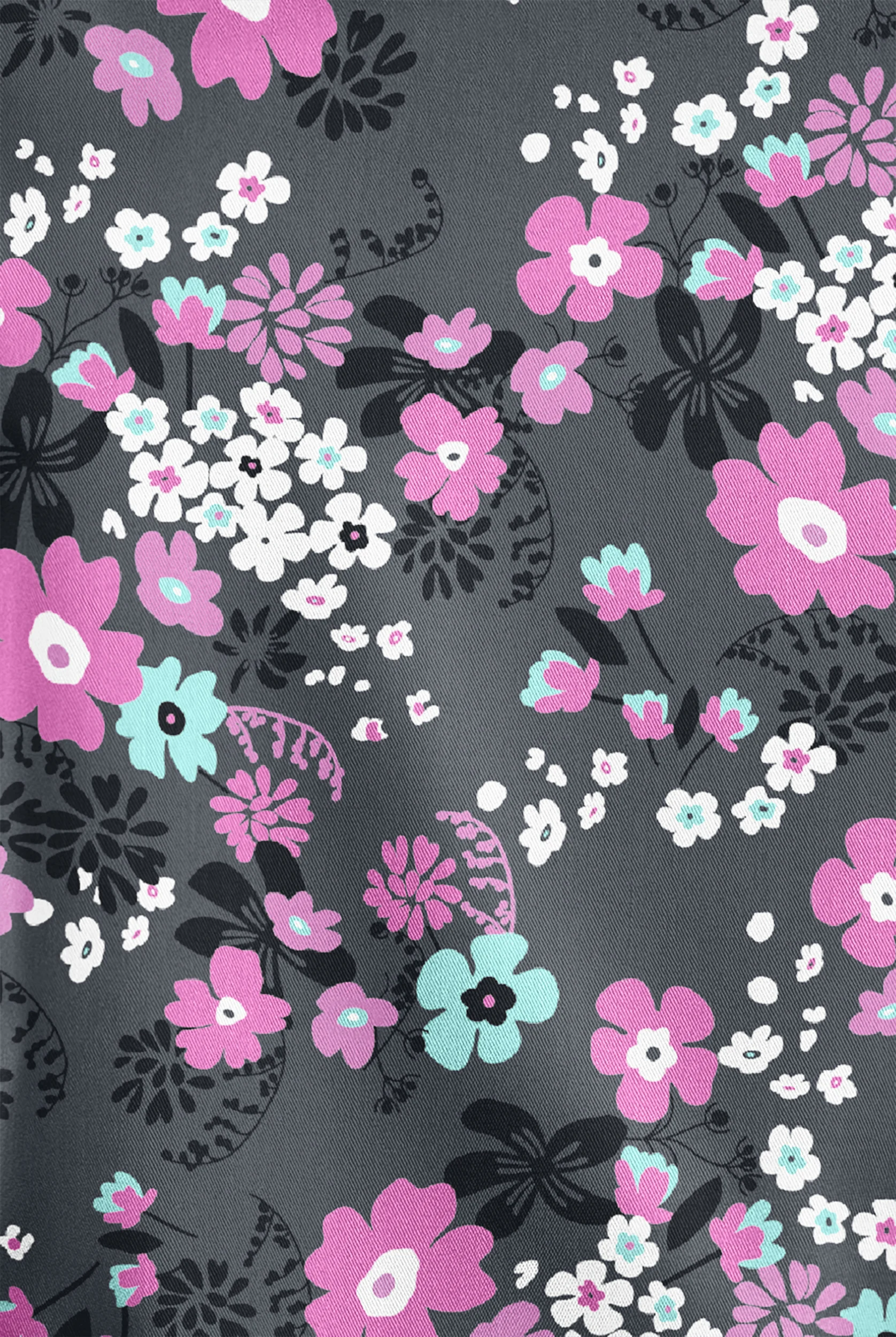 Blusa médica estampada Strictly Scrubs STRETCH Whispering Floral Rosebud con cuello entrecruzado y 4 bolsillos para mujer