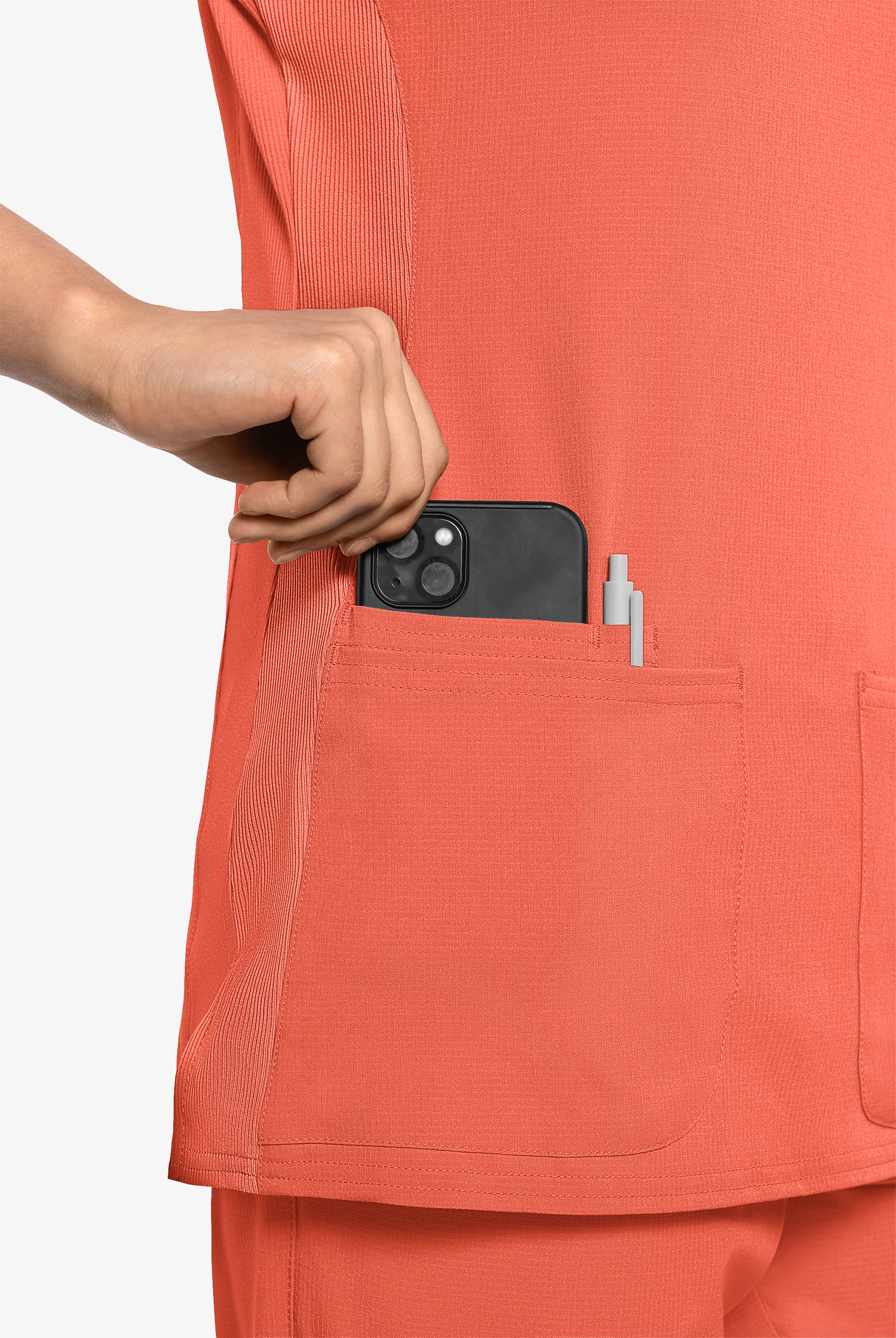 Med Couture Amp Women's 3-Pocket STRETCH V-Neck Scrub Top