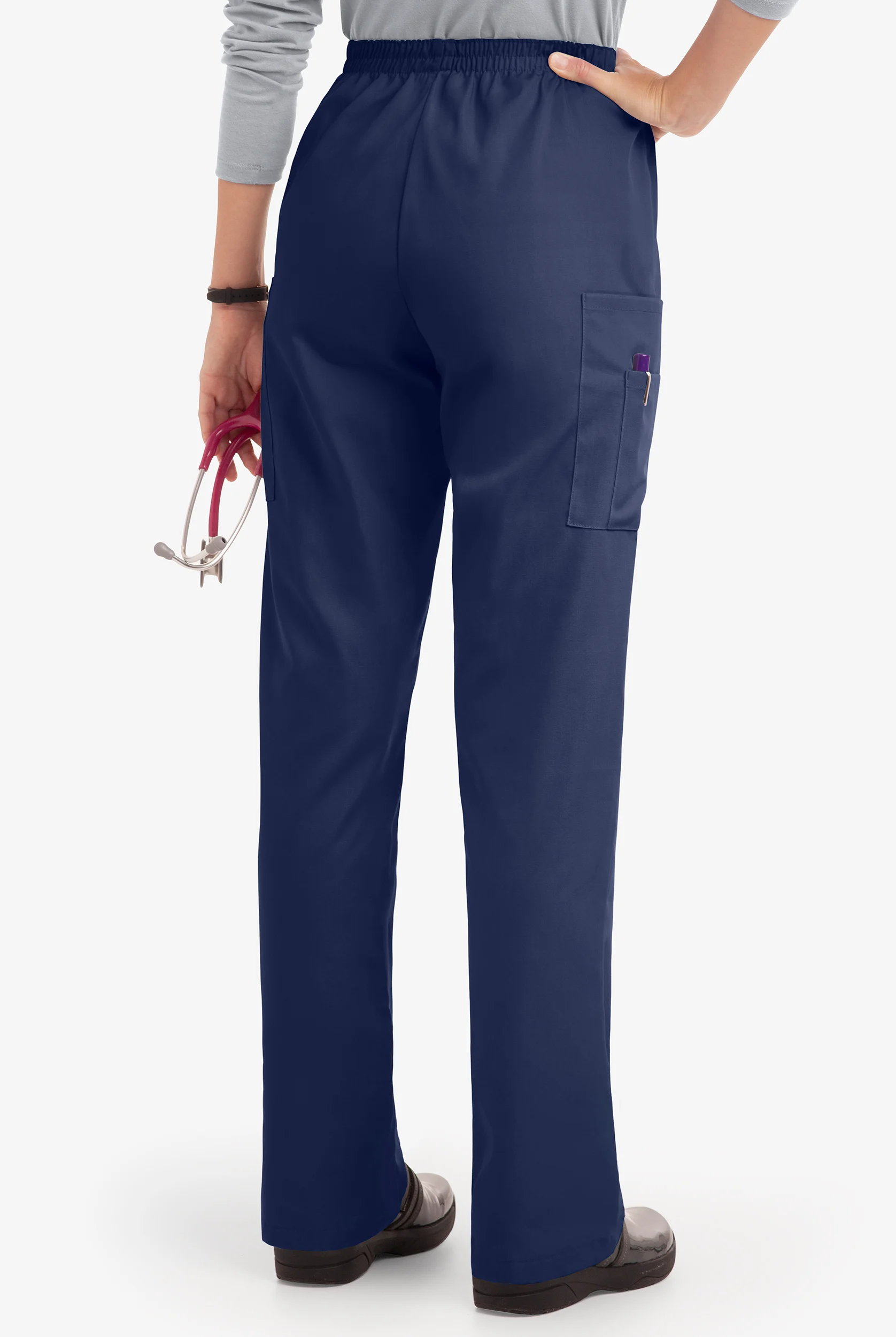 UA Best Buy Scrubs Women's 3-Pocket Elastic Waist Tapered Pants - Petite