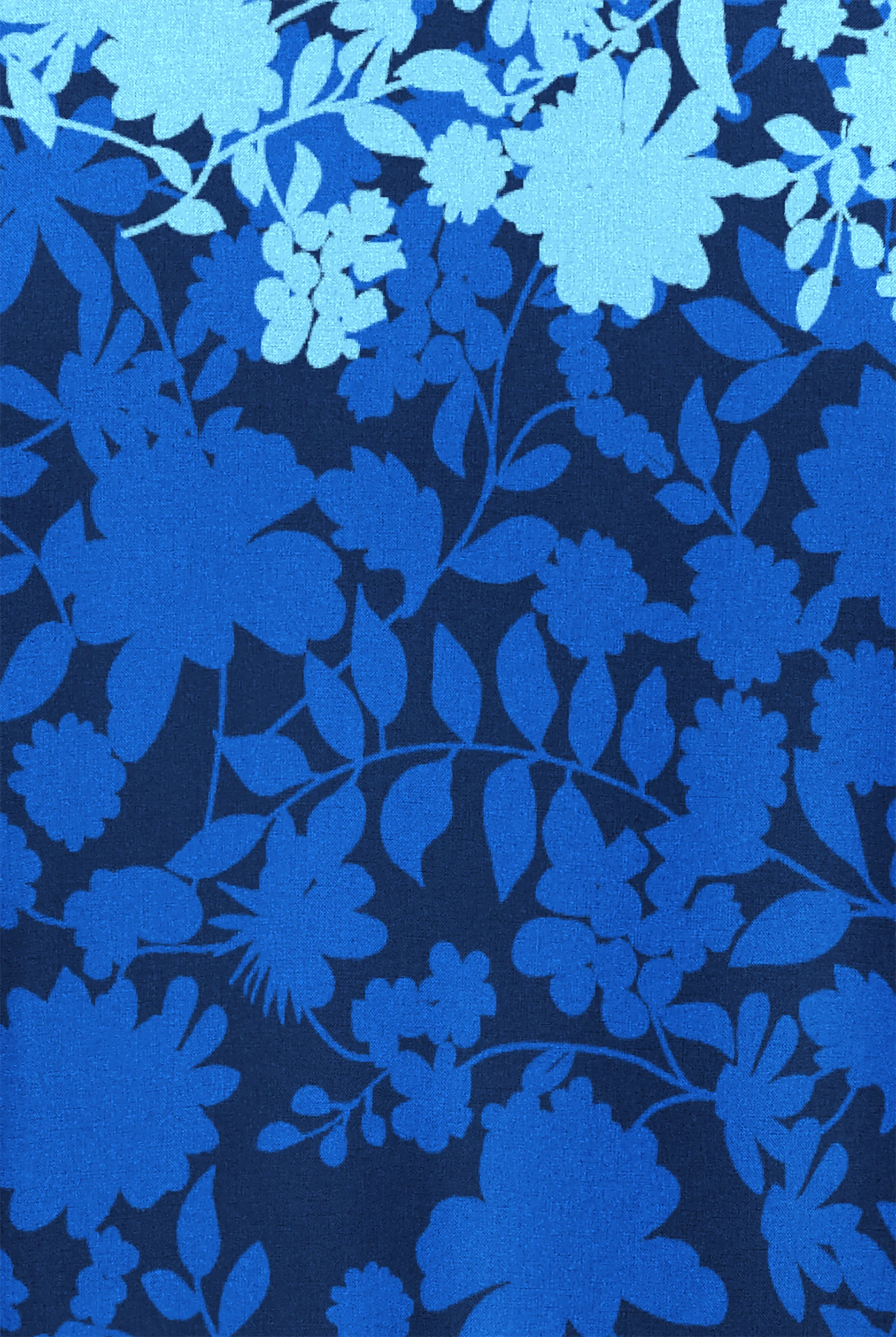 Strictly Scrubs STRETCH Floral Shadows Royal Women's 2-Pocket V-Neck Print Scrub Top