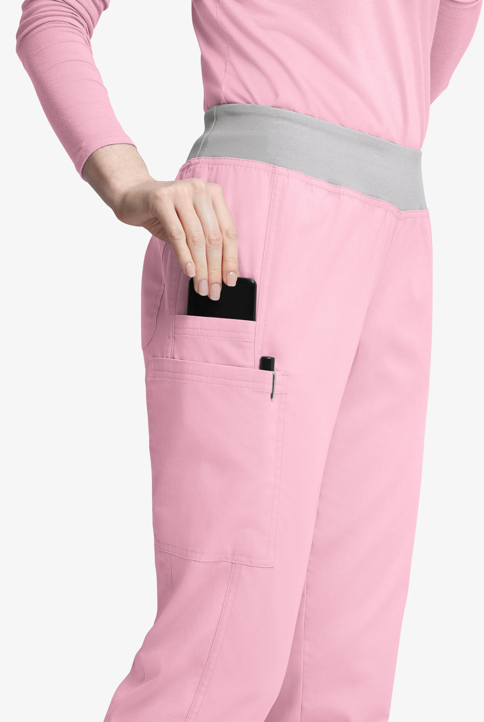 Butter-Soft Originals Women's 5-Pocket Mid Rise Tapered Leg Yoga-inspired Scrub Pants