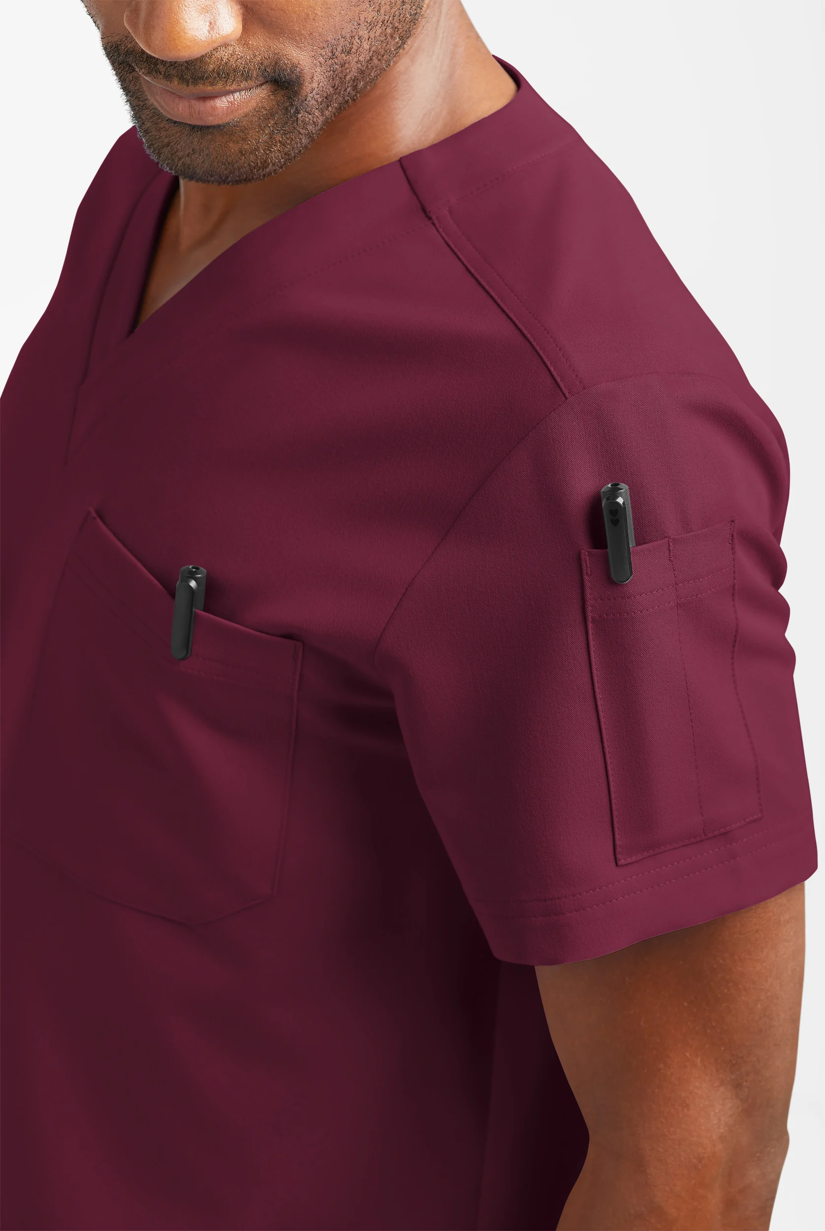 MOVEMENT by Butter-Soft Mars Men's 3-Pocket V-Neck Scrub Top