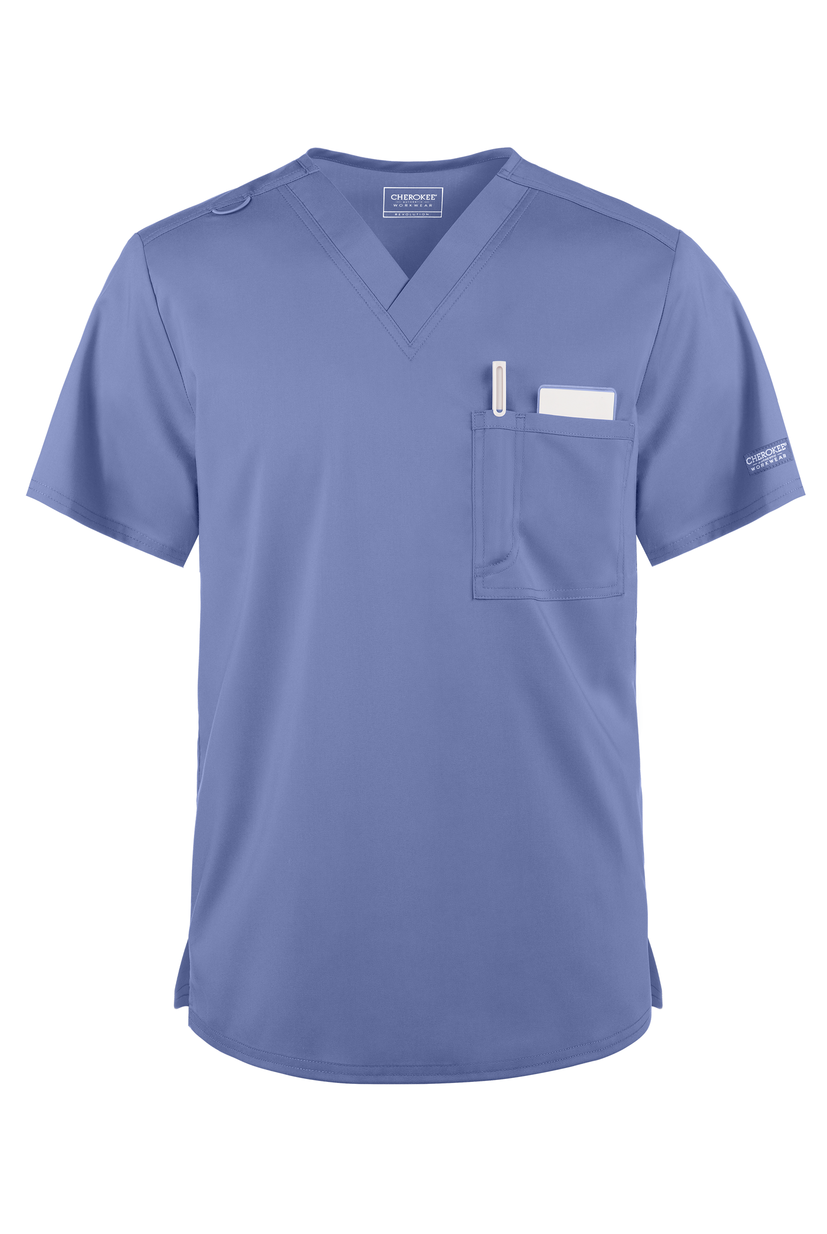 Cherokee Workwear Revolution Unisex 1-Pocket STRETCH V-Neck Scrub Top
