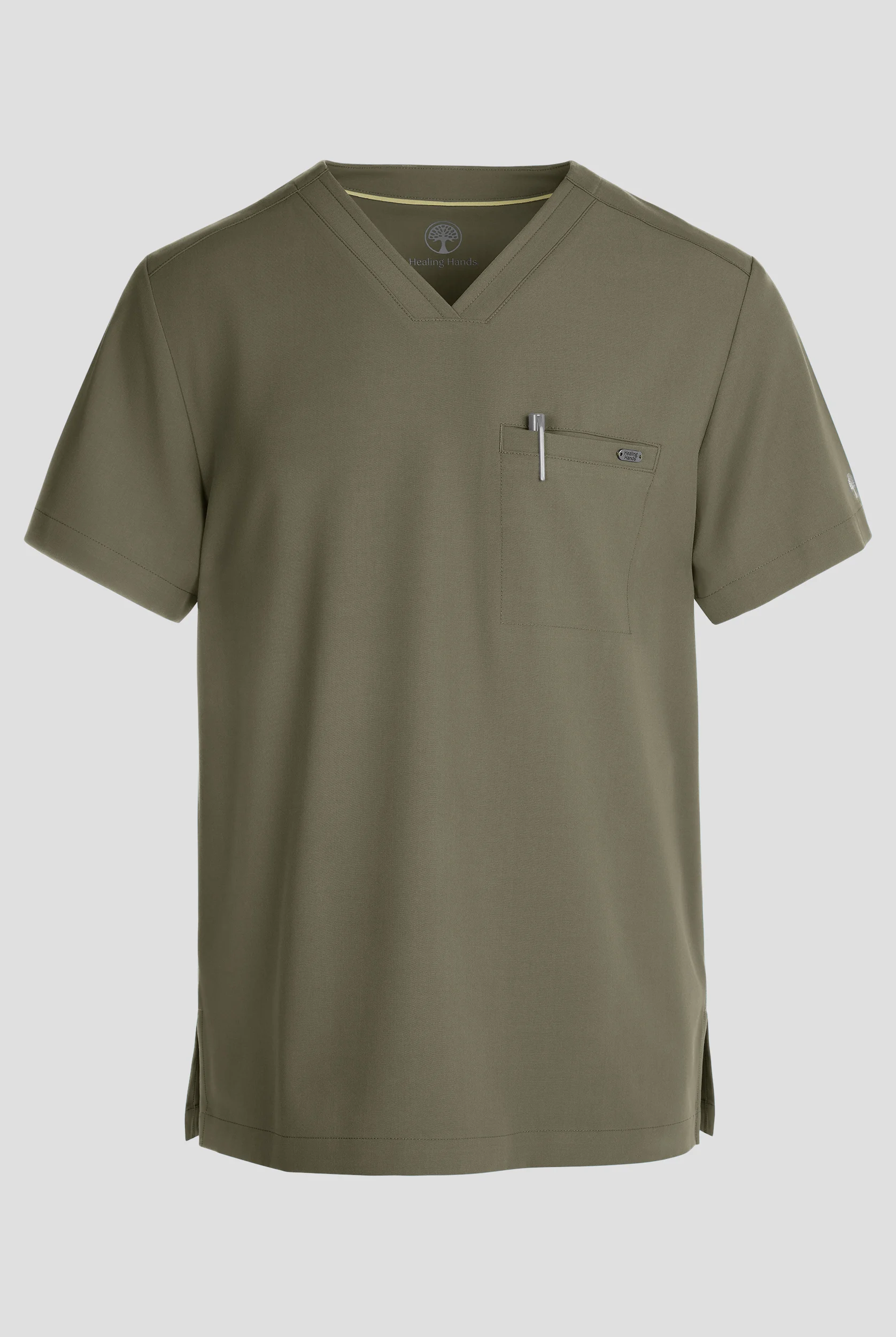 Healing Hands Quest Men's 1-Pocket STRETCH Tuck In V-Neck Scrub Top