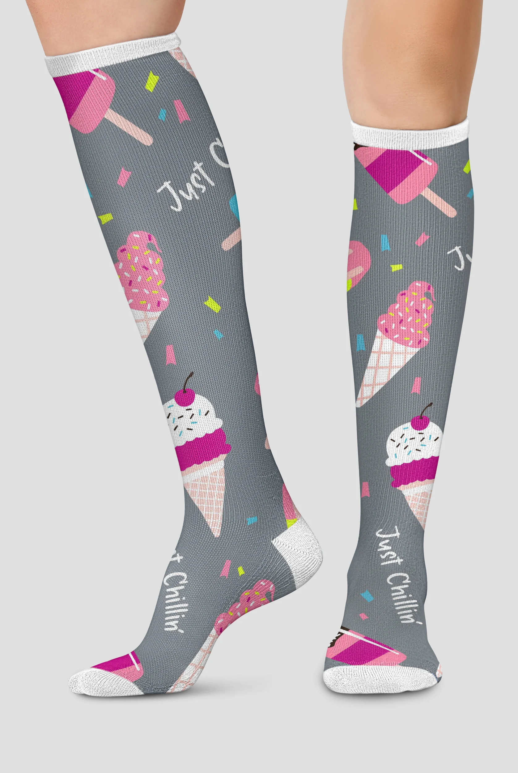 Cherokee Just Chillin' Women's 10-15 mmHg Light Compression Socks