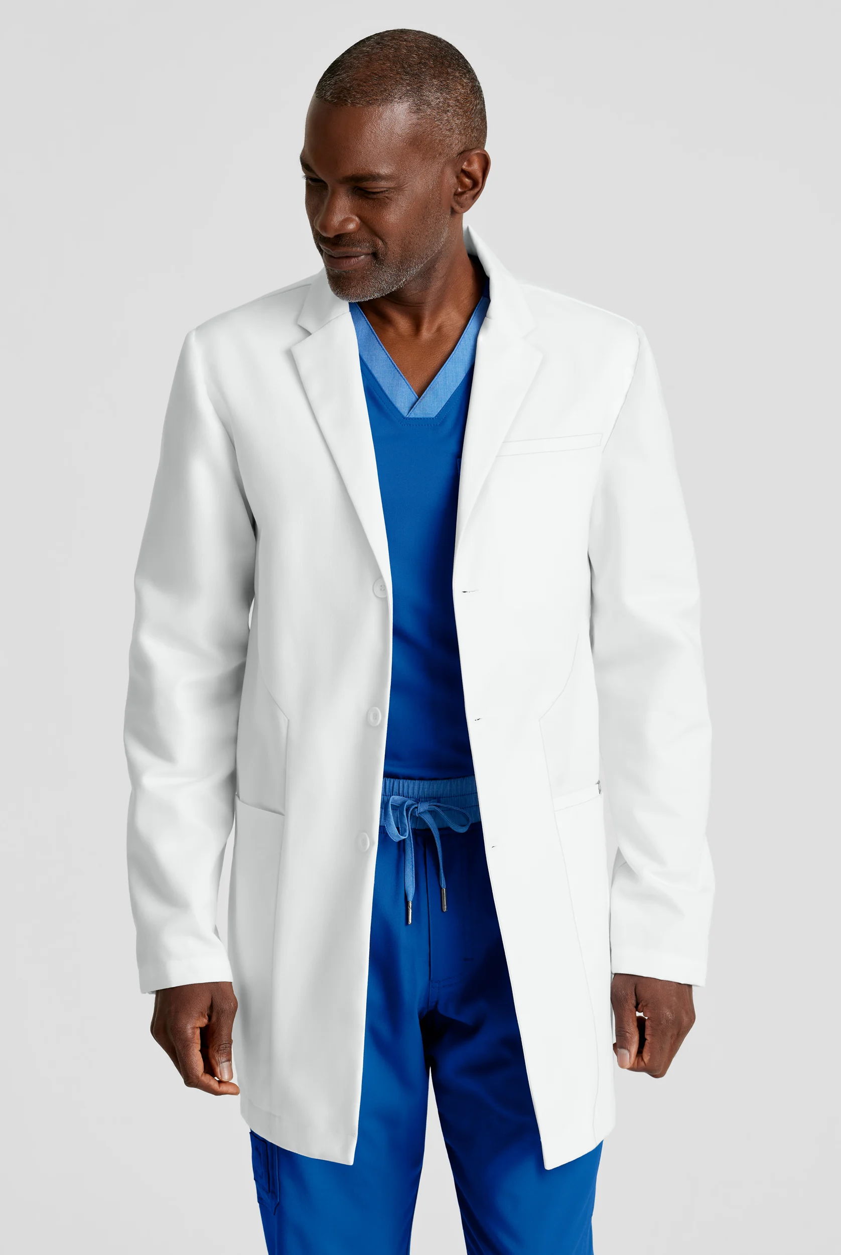 Grey's Anatomy by Barco Derek Men's  35" 6-Pocket Lab Coat - Long