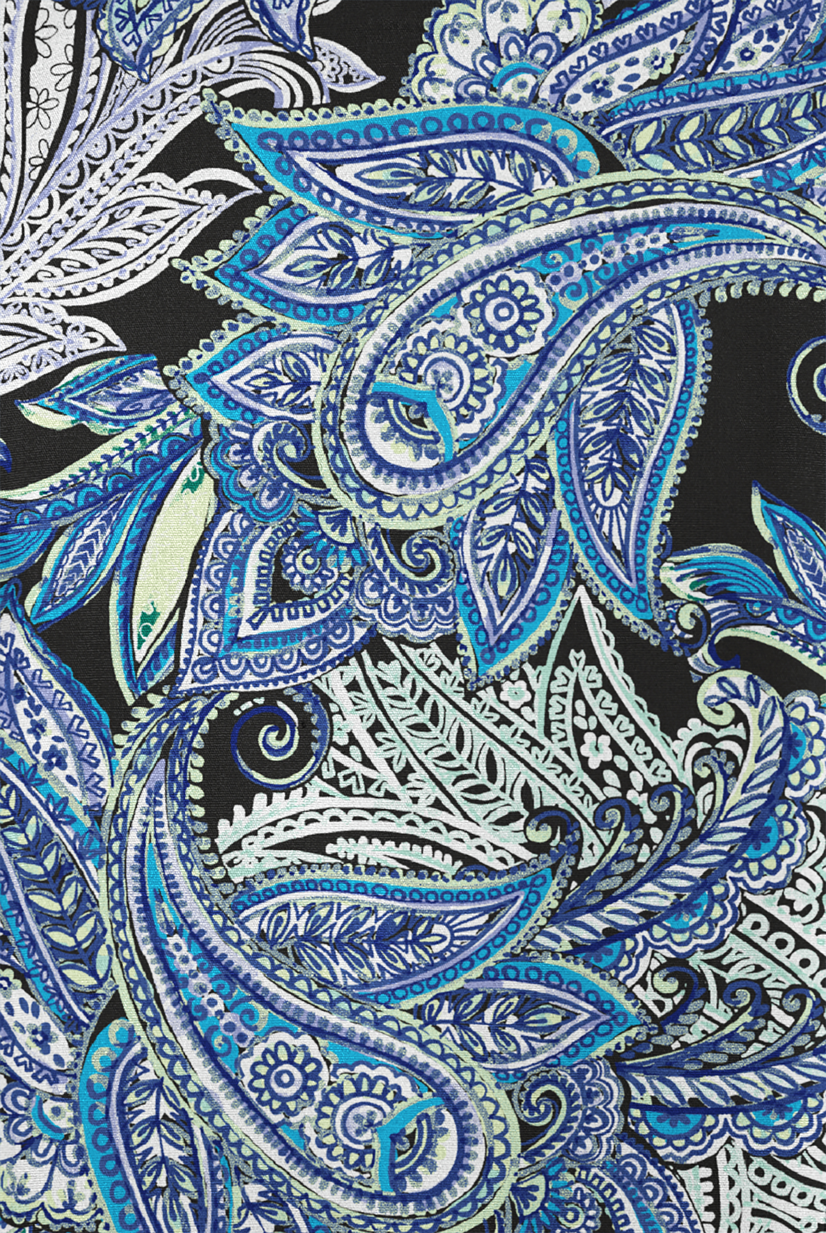 Butter-Soft Originals Layered Paisley Women's 3-Pocket Raglan Sleeve Mock Wrap Print Scrub Top