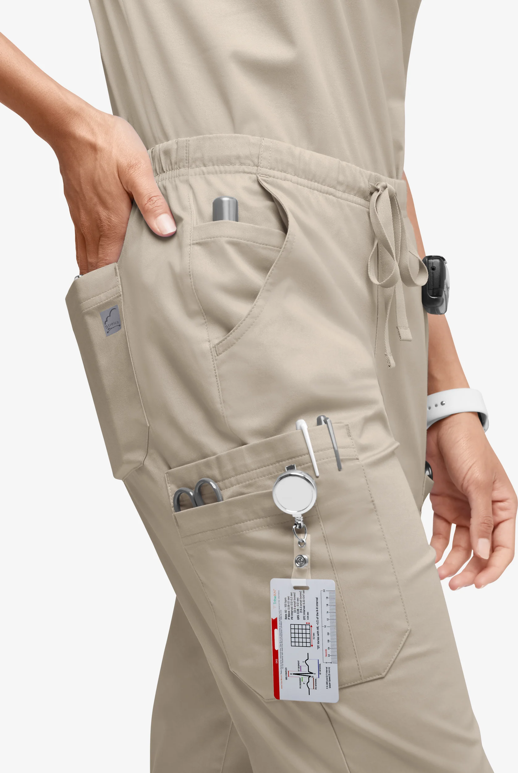 Butter-Soft STRETCH Women&rsquo;s 10-Pocket Mid Rise Straight Leg Scrub Pant