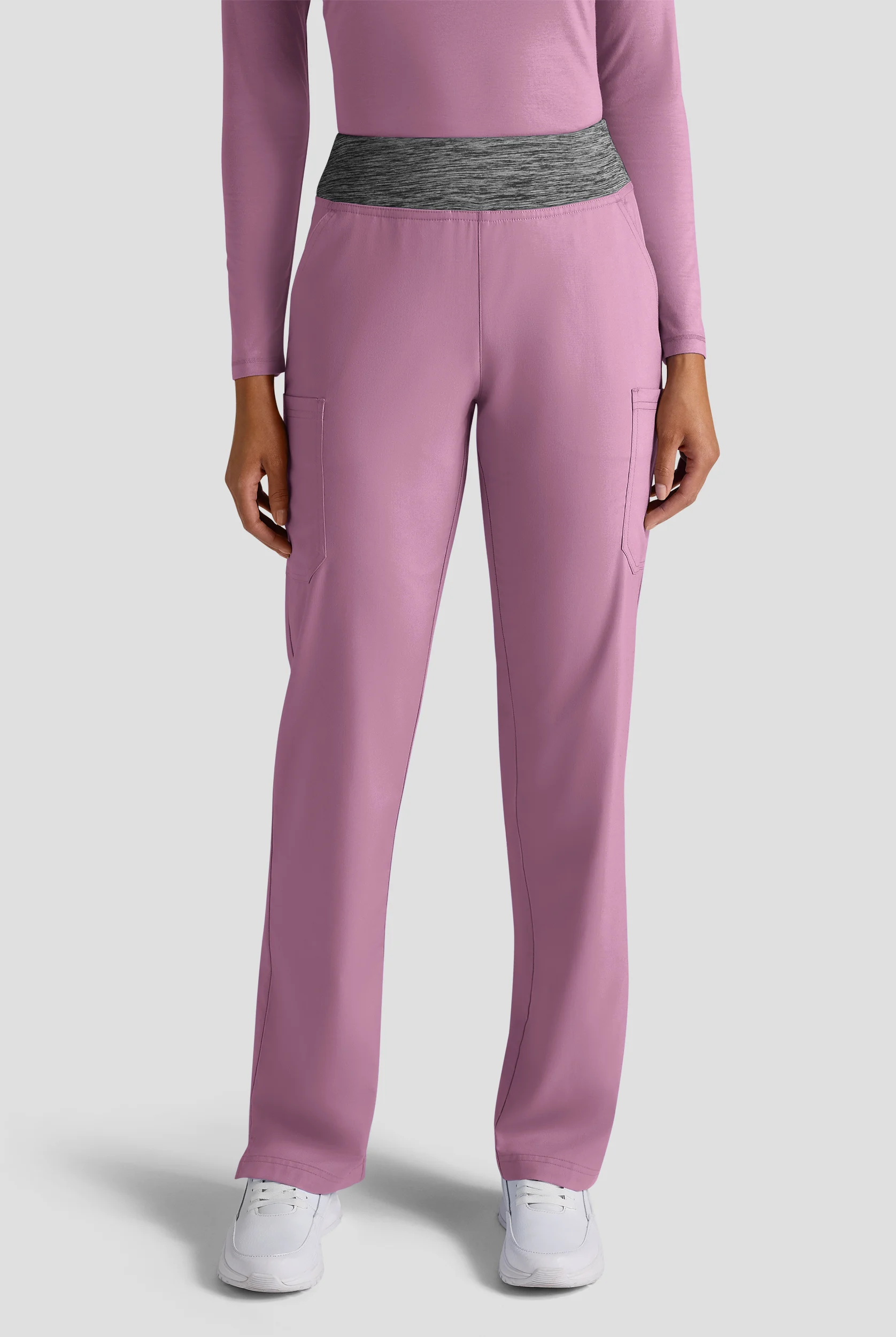 Pantalón médico UA Butter-Soft STRETCH estilo yoga con cintura de punto tejido y 4 bolsillos para mujer