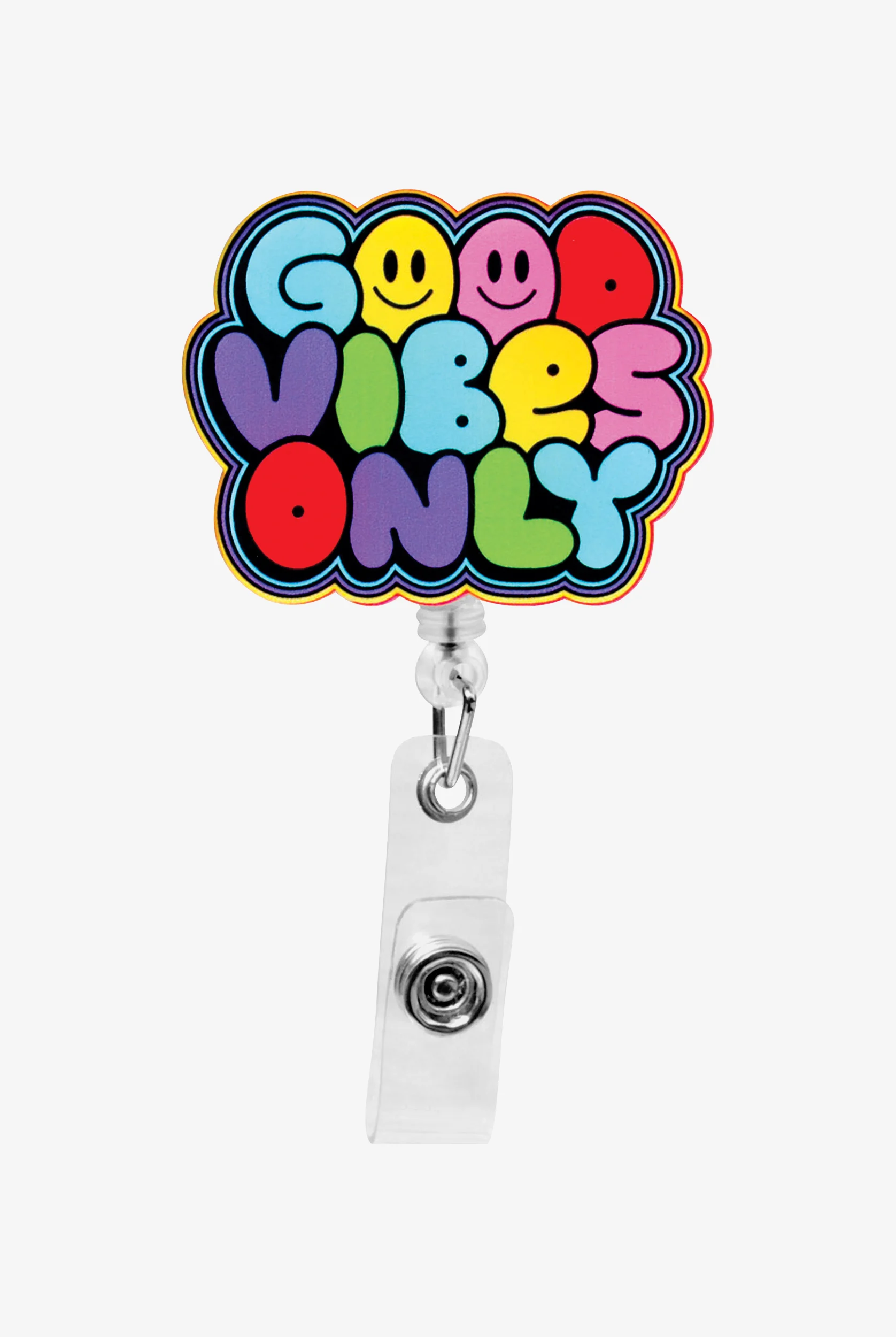 Outside the Box Good Vibes Only Acrylic ID Badge Holder