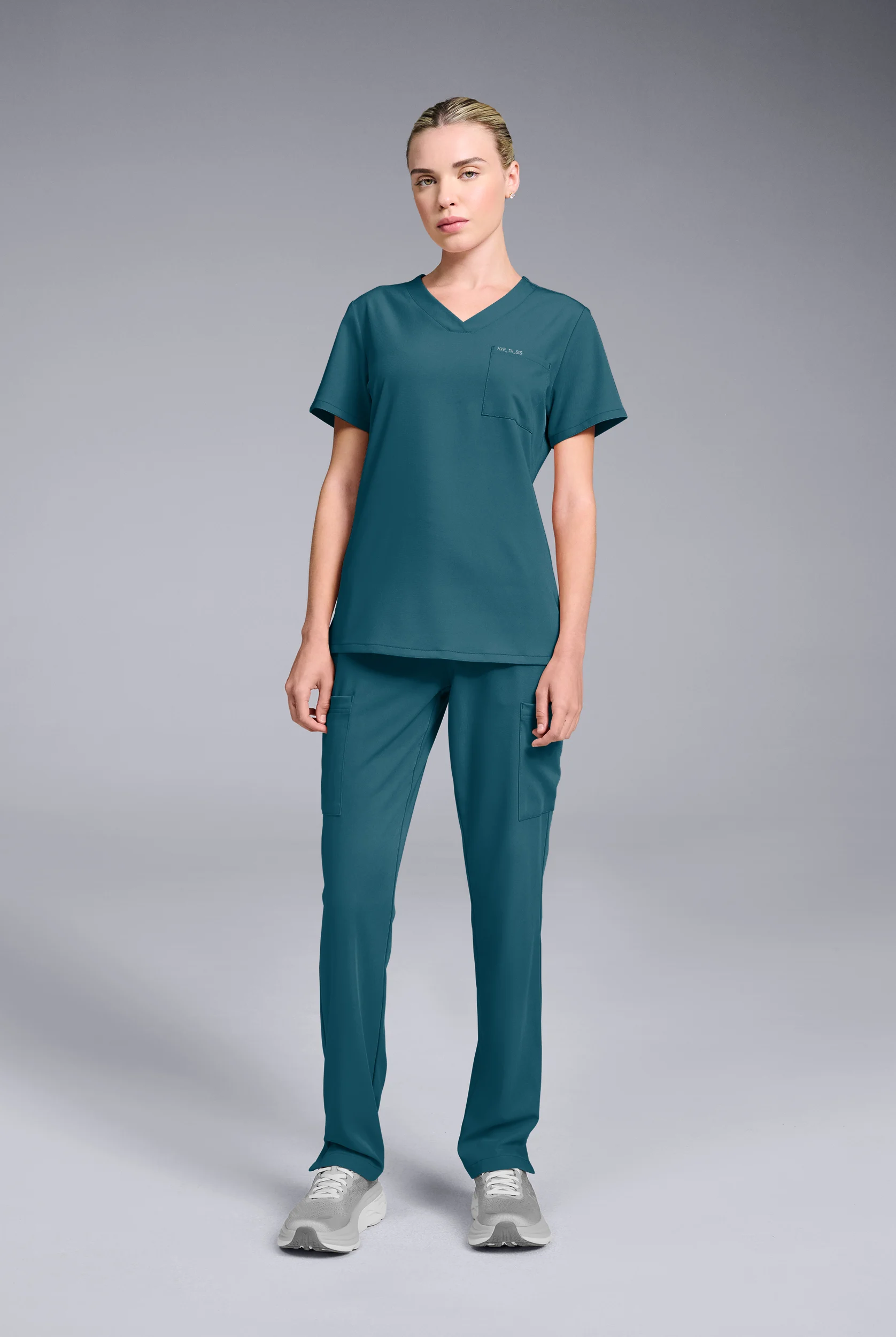 Hypothesis Women's Base 7-Pocket Straight Leg Cargo Scrub Pant - Petite