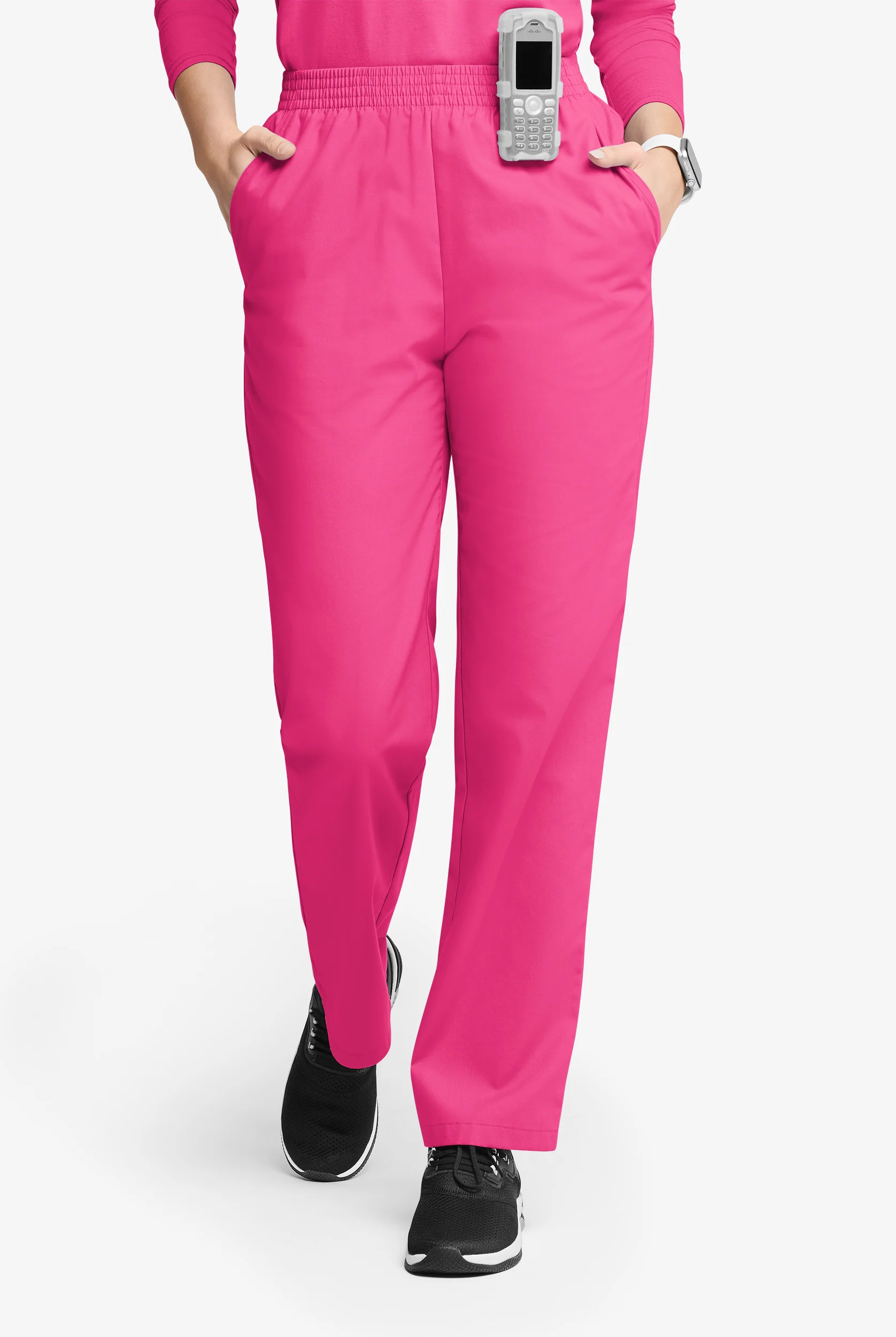 Butter-Soft Originals Women's 2-Pocket High Waisted Straight Leg Scrub Pants - Petite