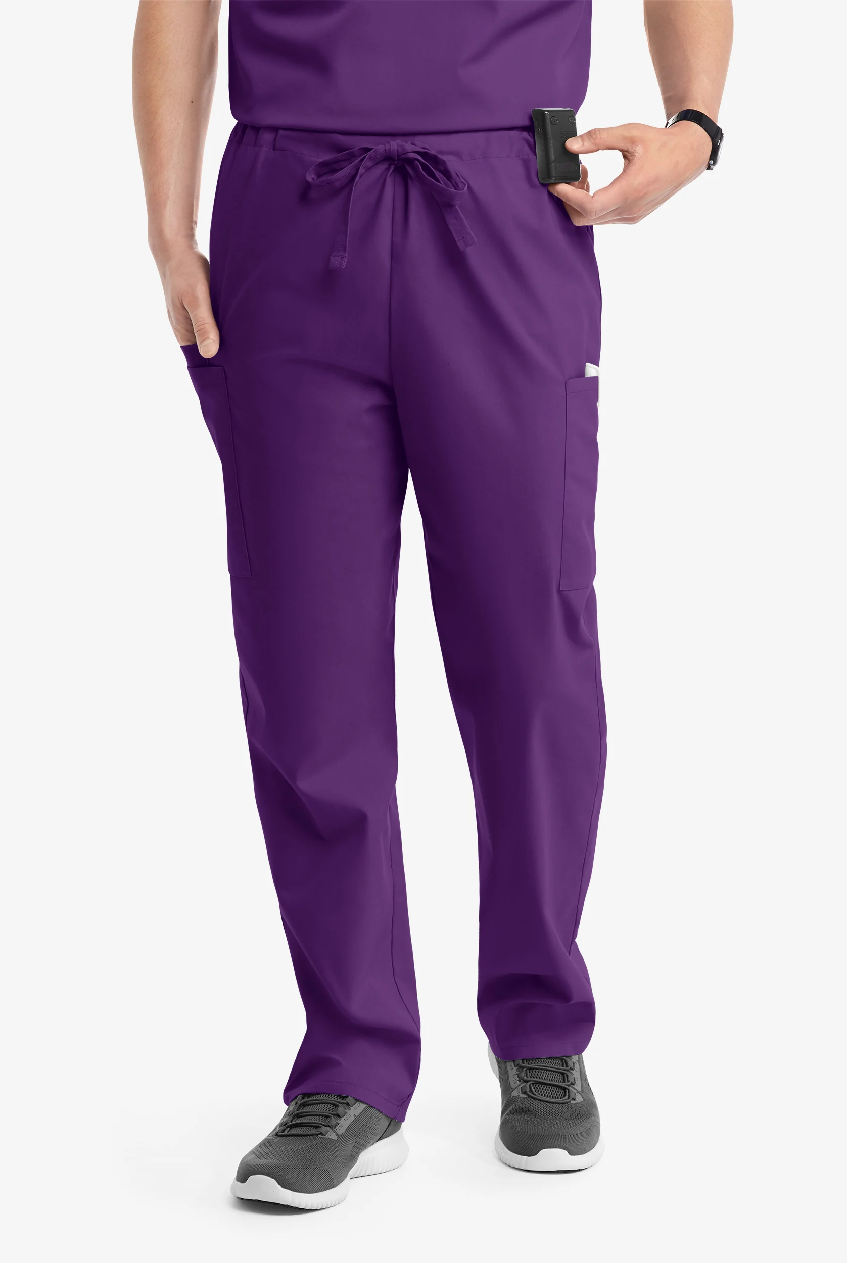 Butter-Soft Core Scrubs Unisex 4-Pocket Cargo Drawstring Scrub Pants- New and Improved - Tall