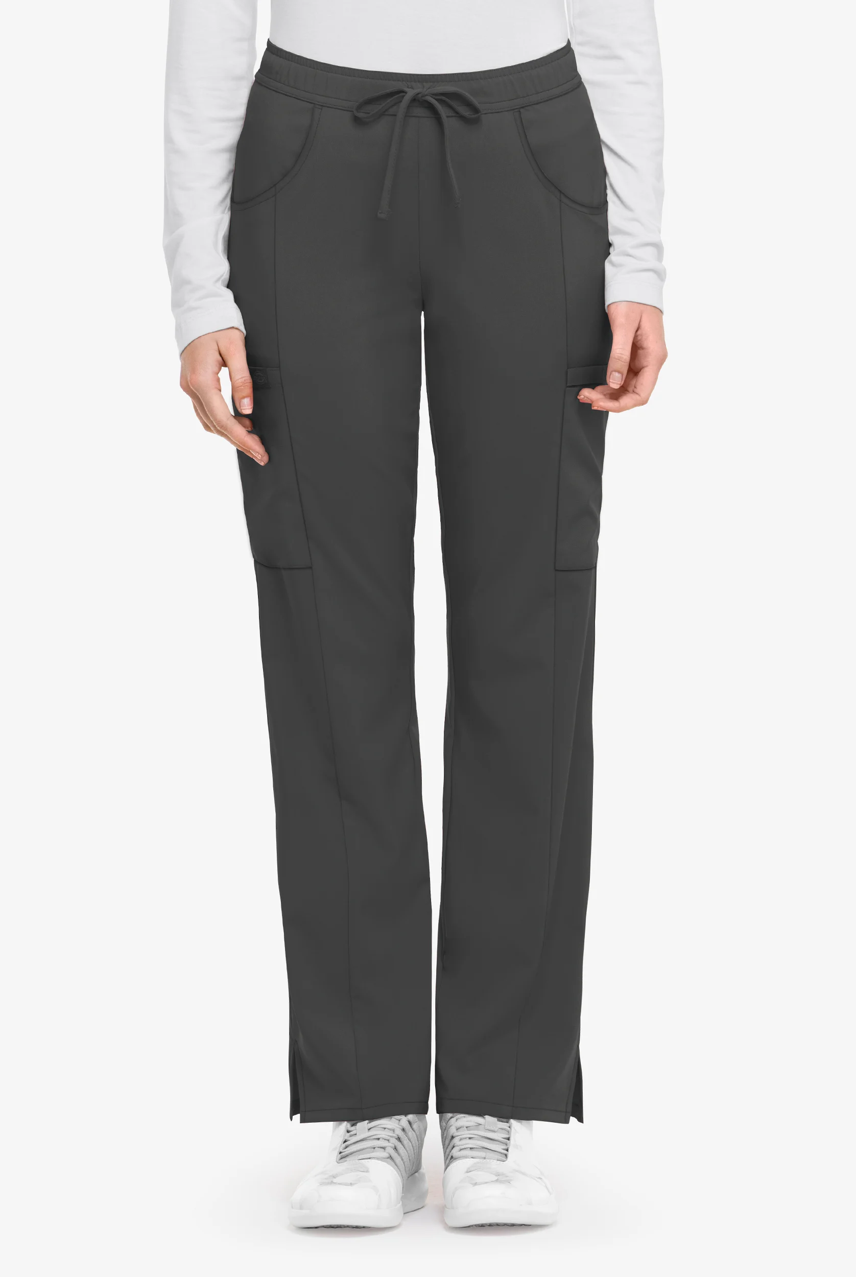 Dickies EDS Essentials Women's 7-Pocket STRETCH Drawstring Waistband Cargo  Scrub Pants - Tall