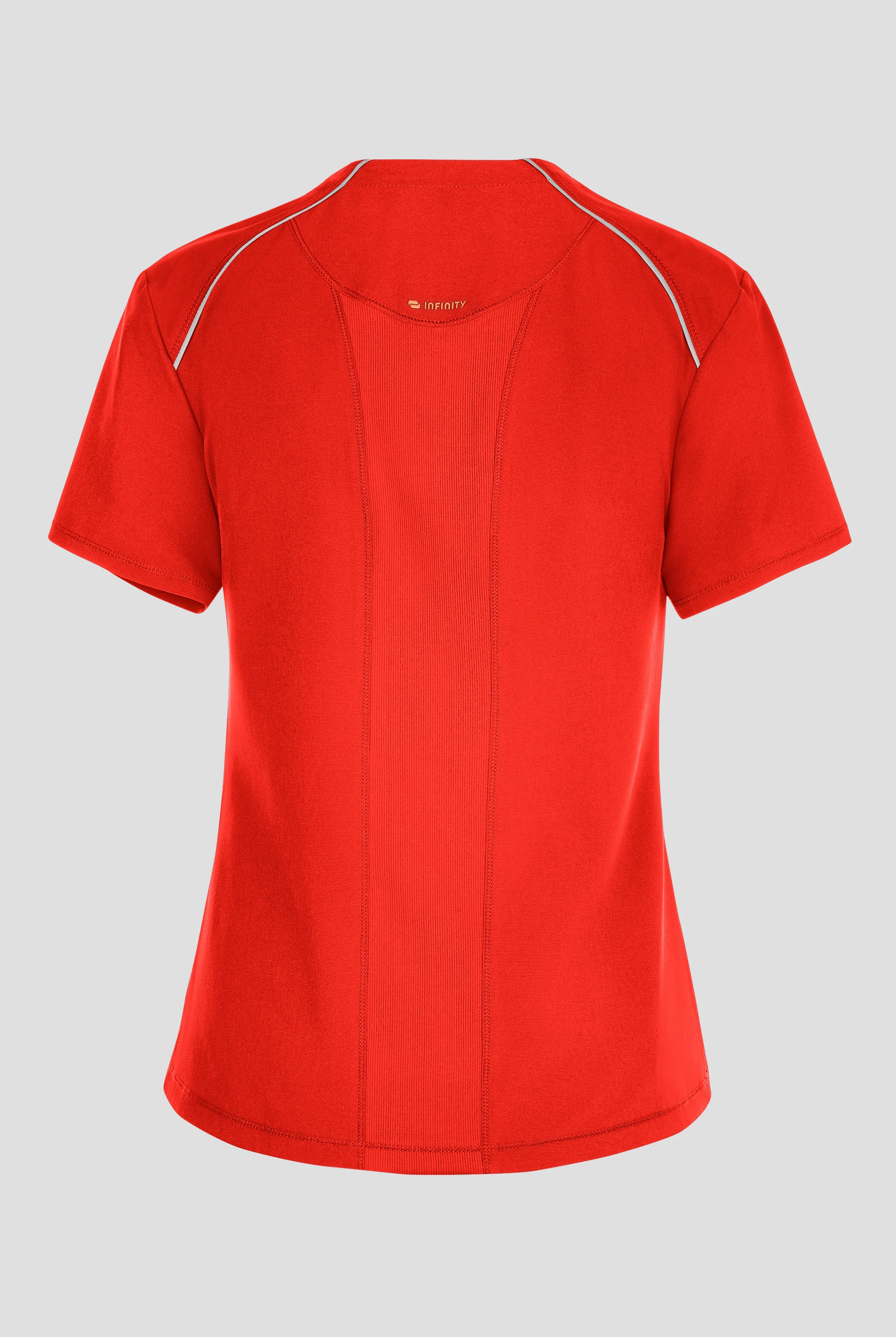 Blusa m&eacute;dica Infinity GNR8 STRETCH estilo henley con cuello de imitaci&oacute;n y 1 bolsillo para mujer