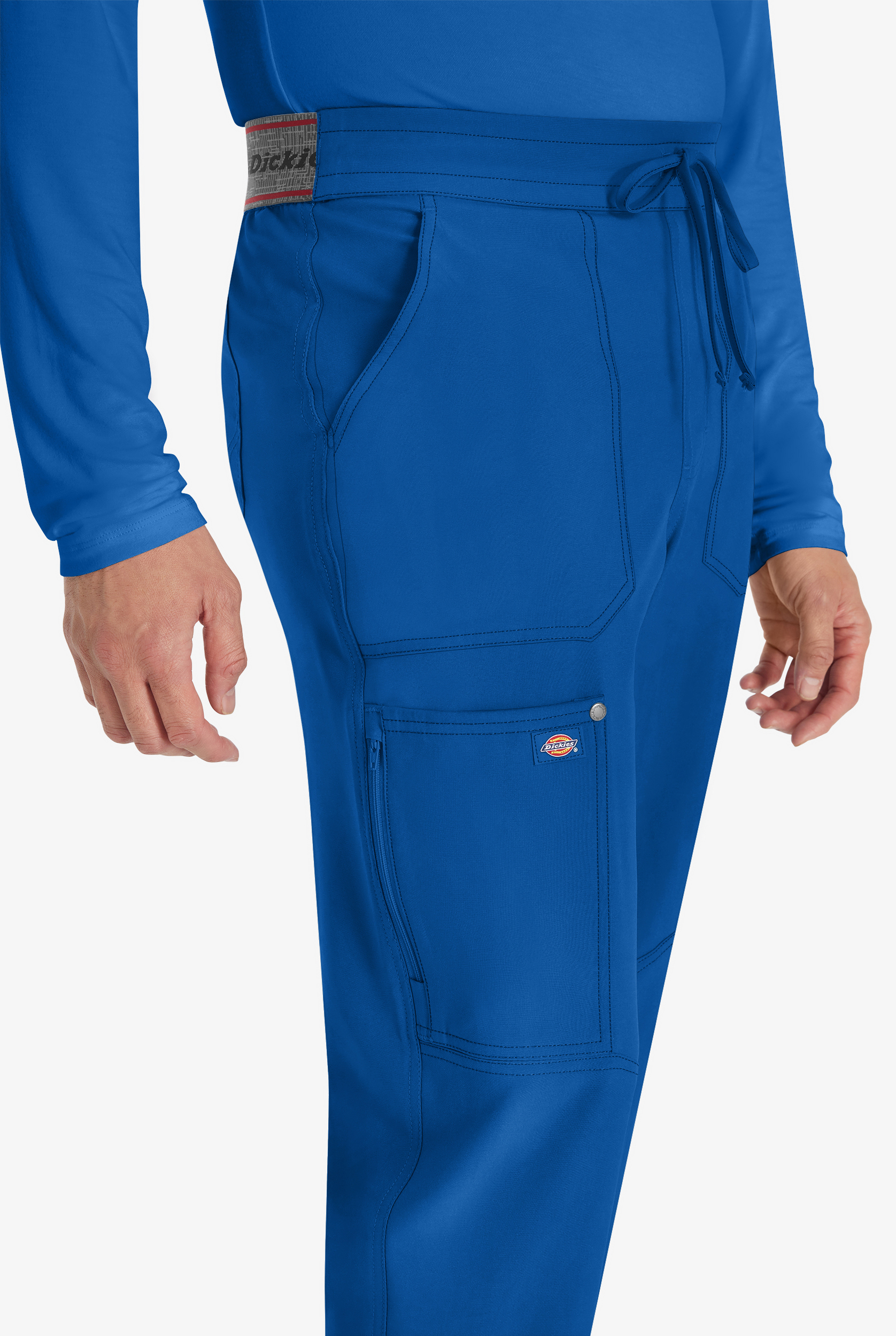 Dickies EDS NXT Men's 6-Pocket STRETCH Elastic Logo Waistband Utilitarian Jogger Scrub Pants