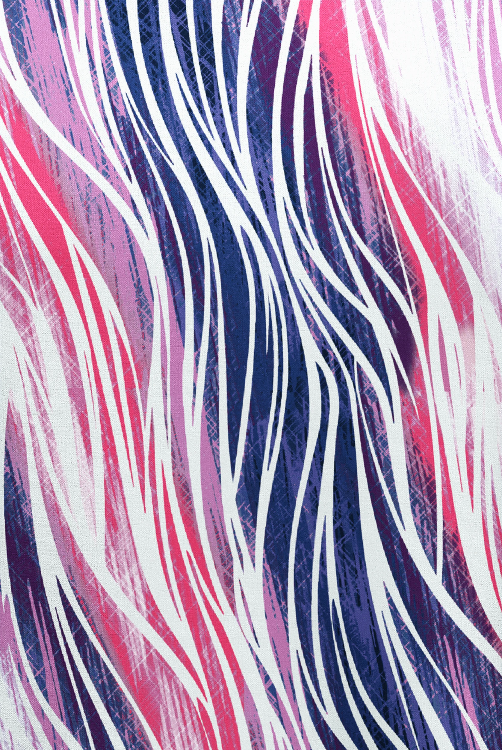 Blusa médica estampada Strictly Scrubs STRETCH Water Waves Fuchsia con cuello con ojales y 4 bolsillos para mujer