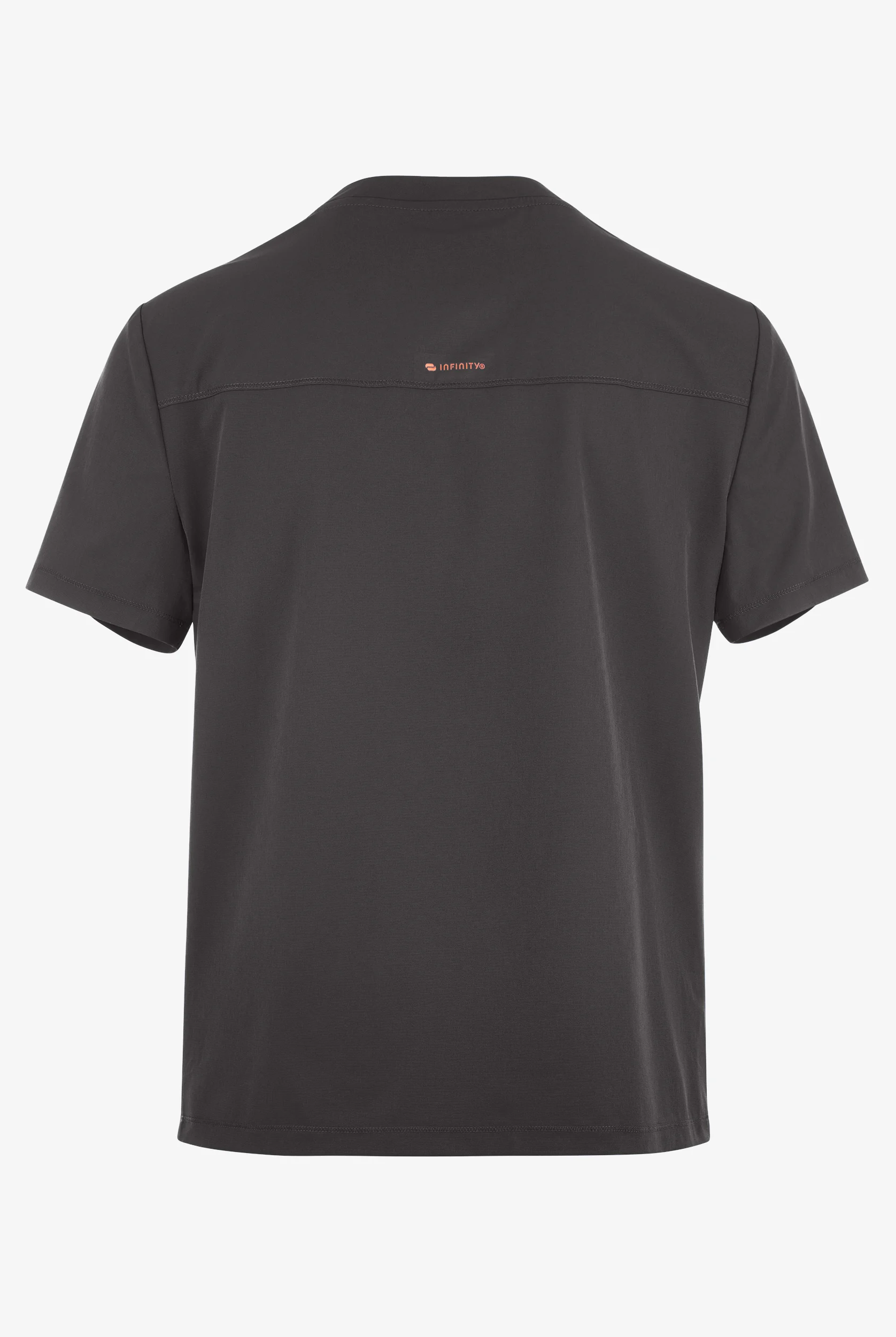 Infinity GNR8 Men's 3-Pocket STRETCH Rib-Knit Panel Zip Placket V-Neck Scrub Top