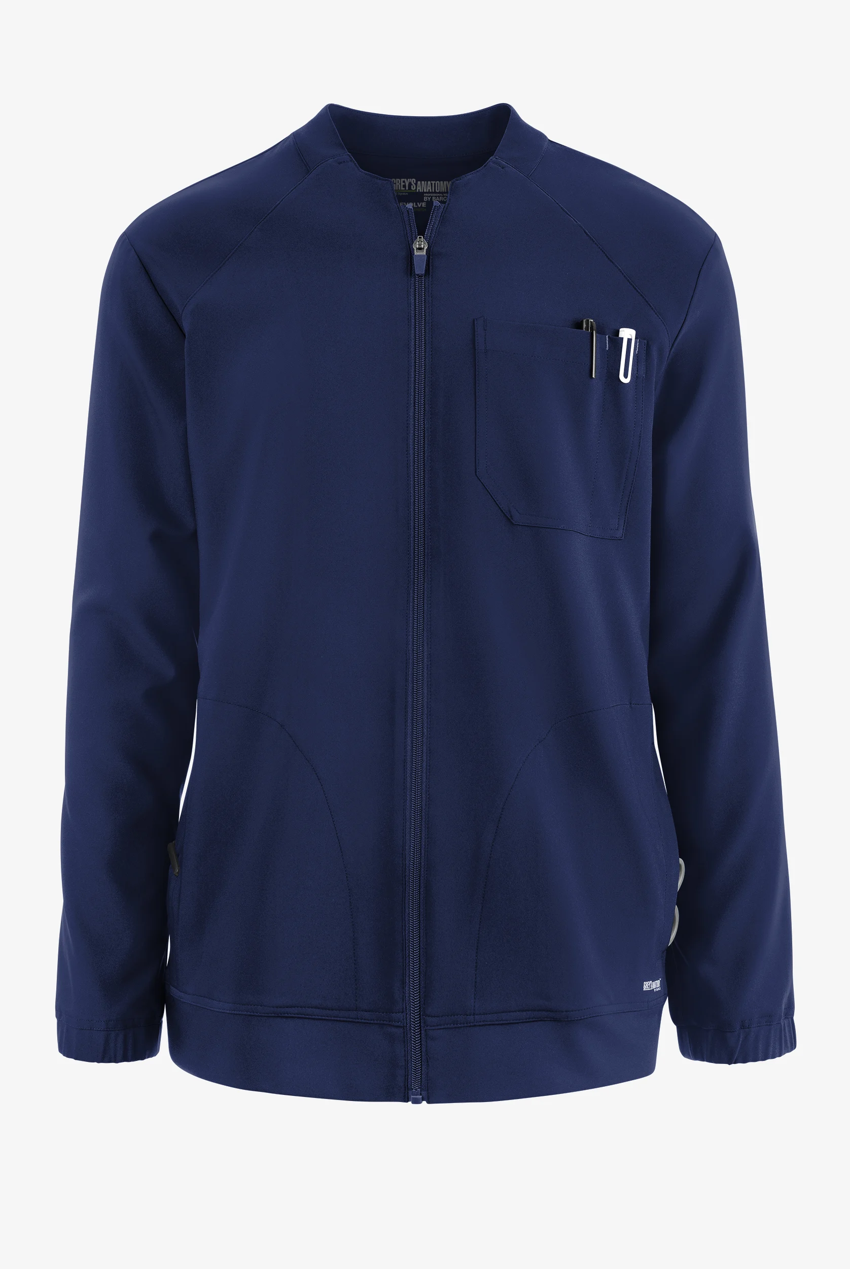 Grey's Anatomy by Barco Evolve STRETCH Cycle Men's 3-Pocket Zip Front Scrub Jacket