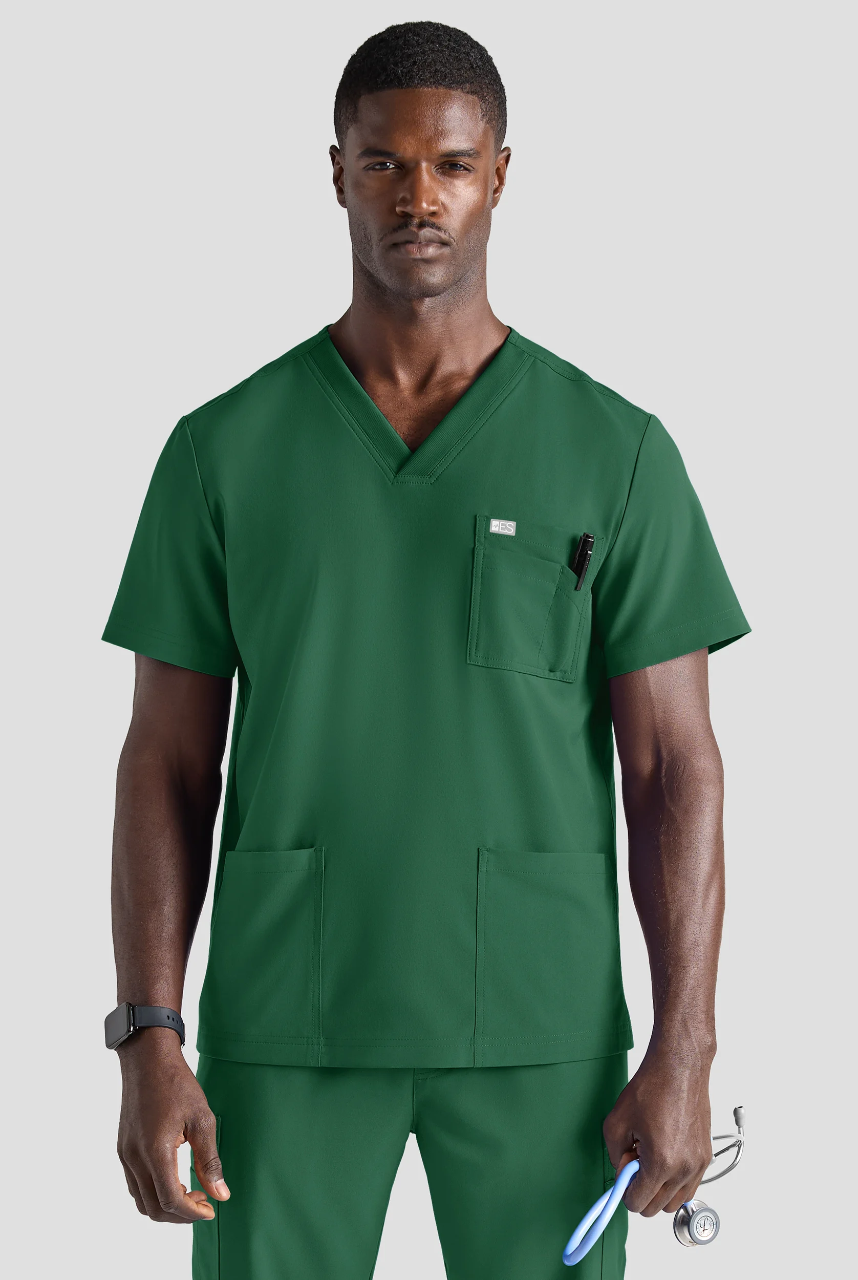 Easy STRETCH Noah Men's 6-Pocket V-Neck Scrub Top