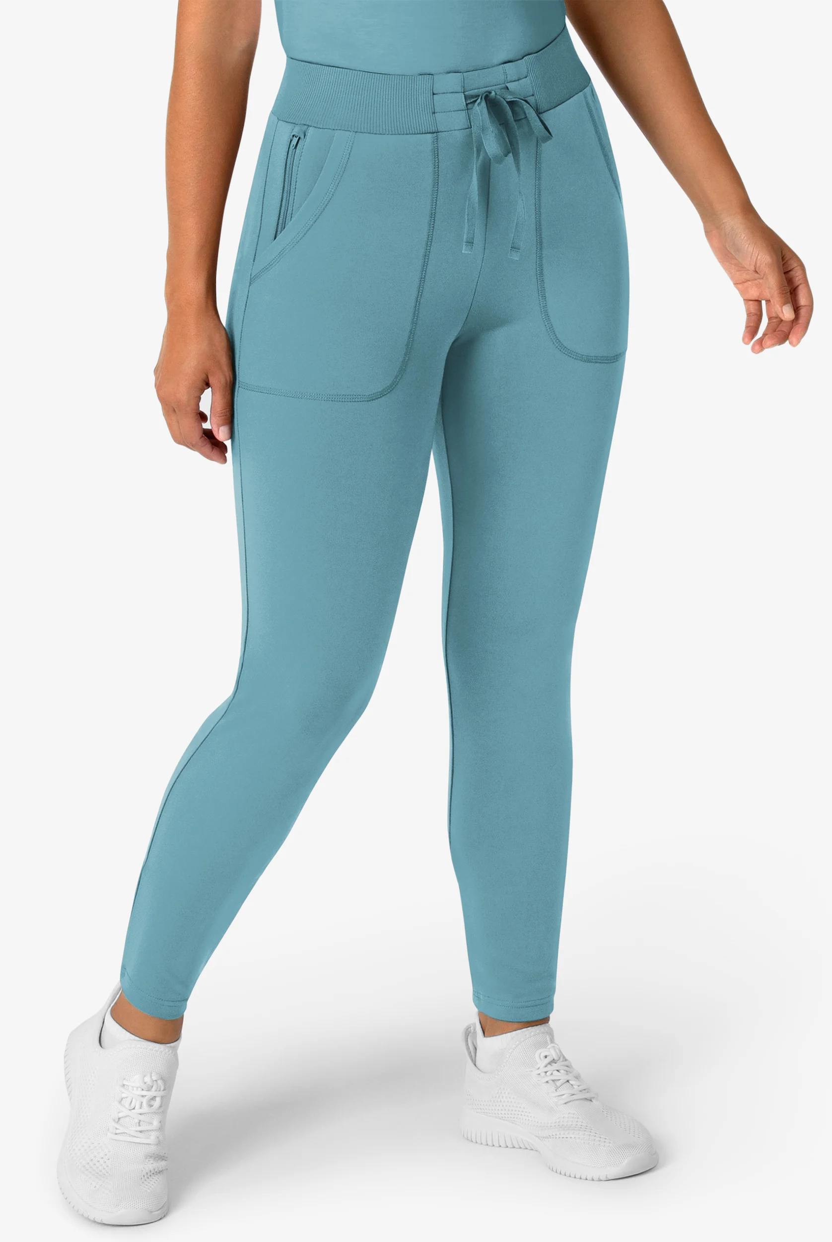 Wink Renew Knit Women's 5-Pocket STRETCH Ankle Zip Track Scrub Pants