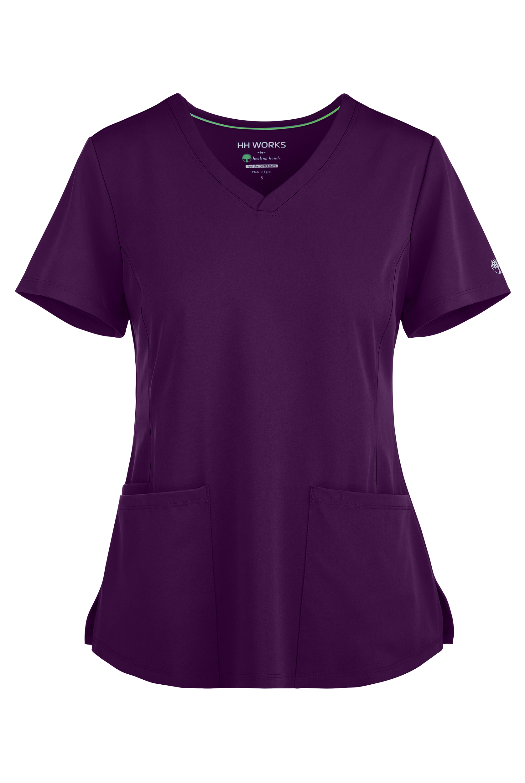 HH Works by Healing Hands Monica Women's 4-Pocket STRETCH V-Neck Scrub Top