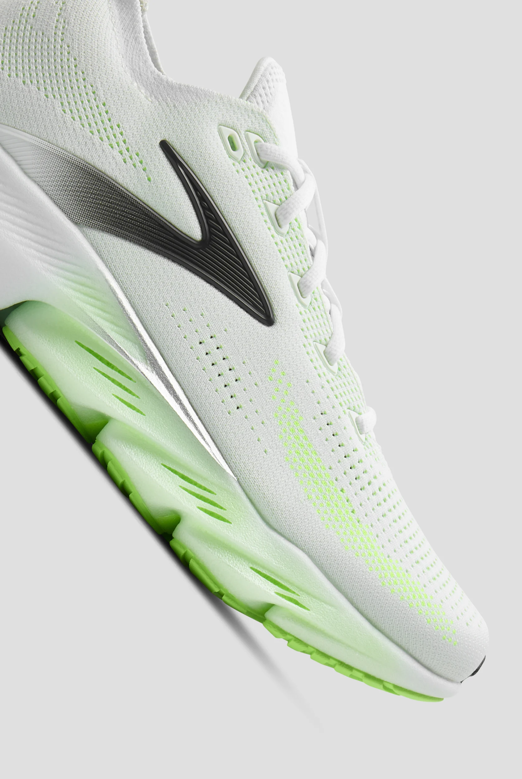 Zapatillas deportivas Brooks Glycerin Flex White/Green Gecko/Phantom con cordones para hombre