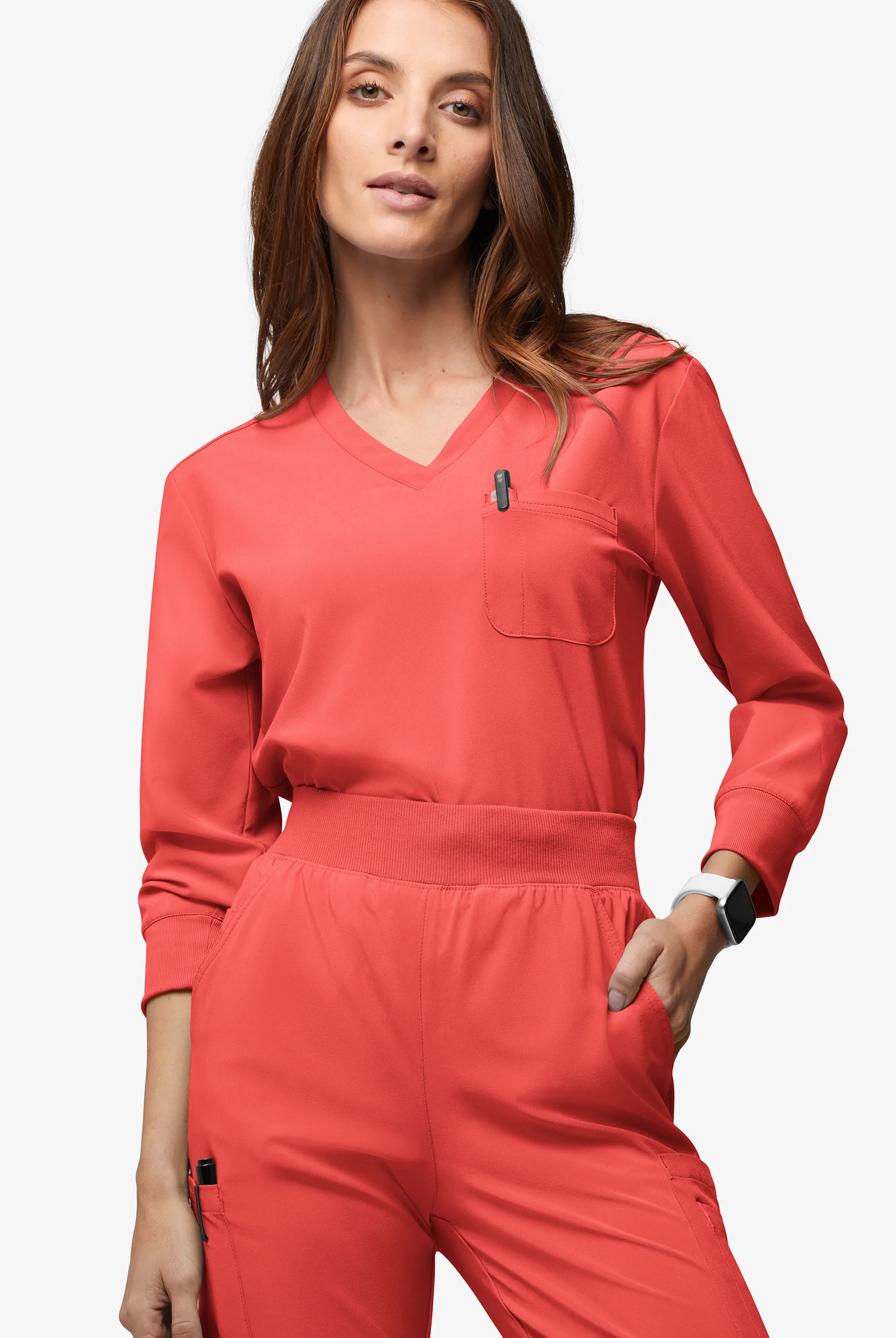 Easy STRETCH Women's Josie 2-Pocket Relaxed 3/4" Sleeve Scrub Top