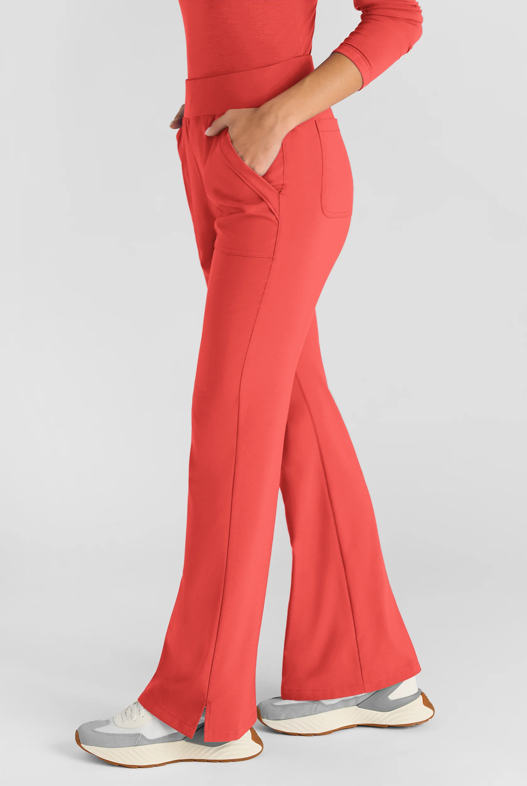 Easy STRETCH Sydney Women's Flare Leg Scrub Pants &ndash; 2-Piece Jumpsuit Bottom