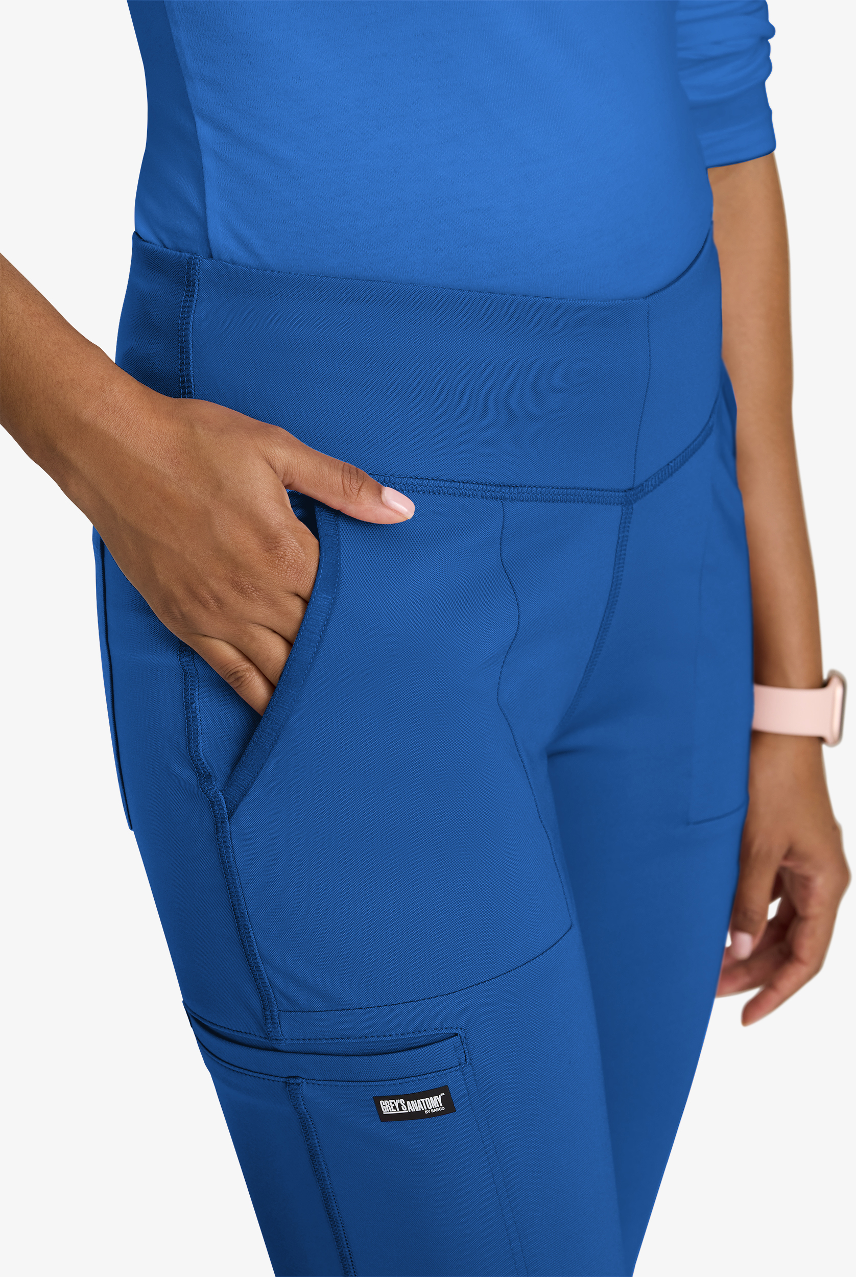 Grey's Anatomy by Barco Knit STRETCH Swift Women's 5-Pocket Fit & Flare Cargo Scrub Pants