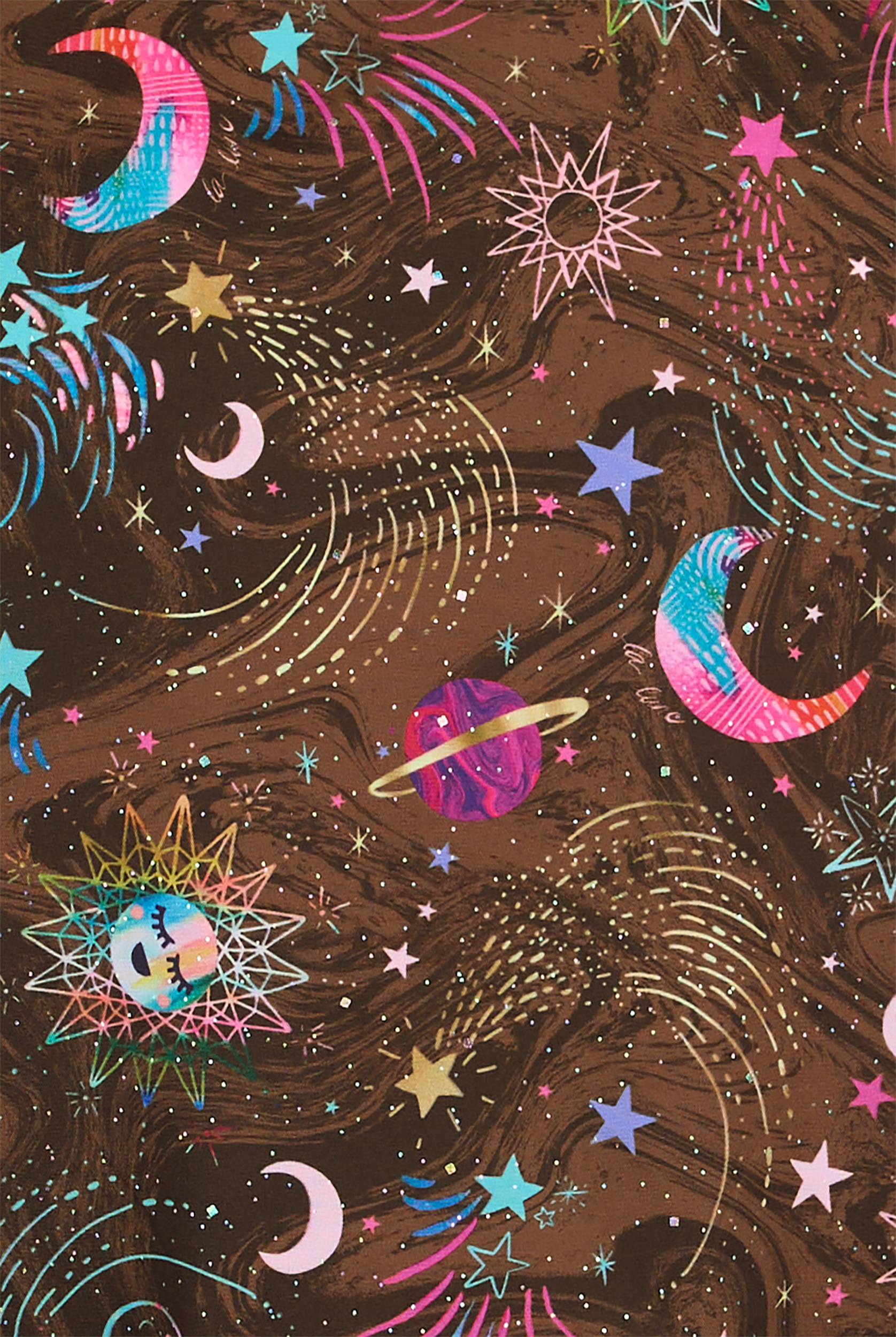 Blusa médica estampada koi Lite Solar Surprise con cuello en V y 2 bolsillos para mujer