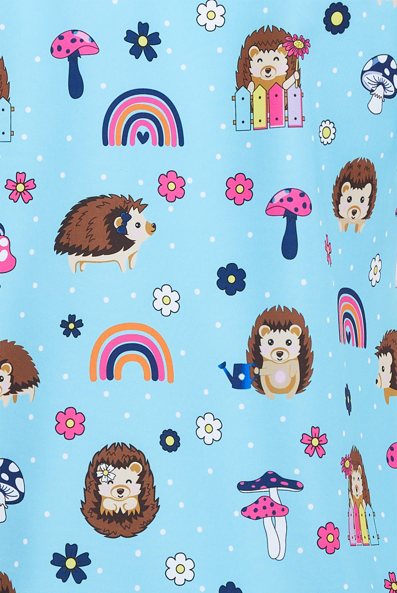 Zavate Ava Therese Happy Hedgehogs Women's 2-Pocket STRETCH V-Neck Print Scrub Top